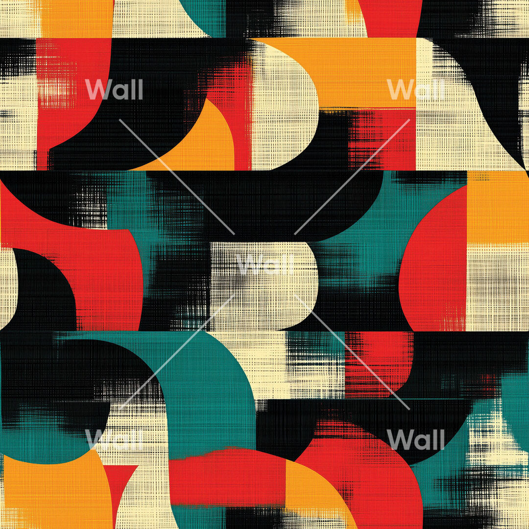 Tapete geometrische Muster bunt - Stilvolle Wandgestaltung