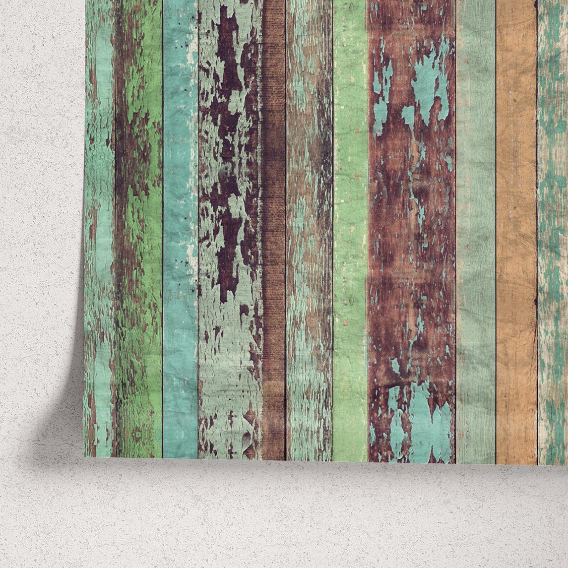 Life Decor Möbel klebefolie, selbstklebend - Wasserdichte Klebefolie für Möbel, Schrank, Tisch, Tür - UV-beständig & robust- bunte Bretter PAT002