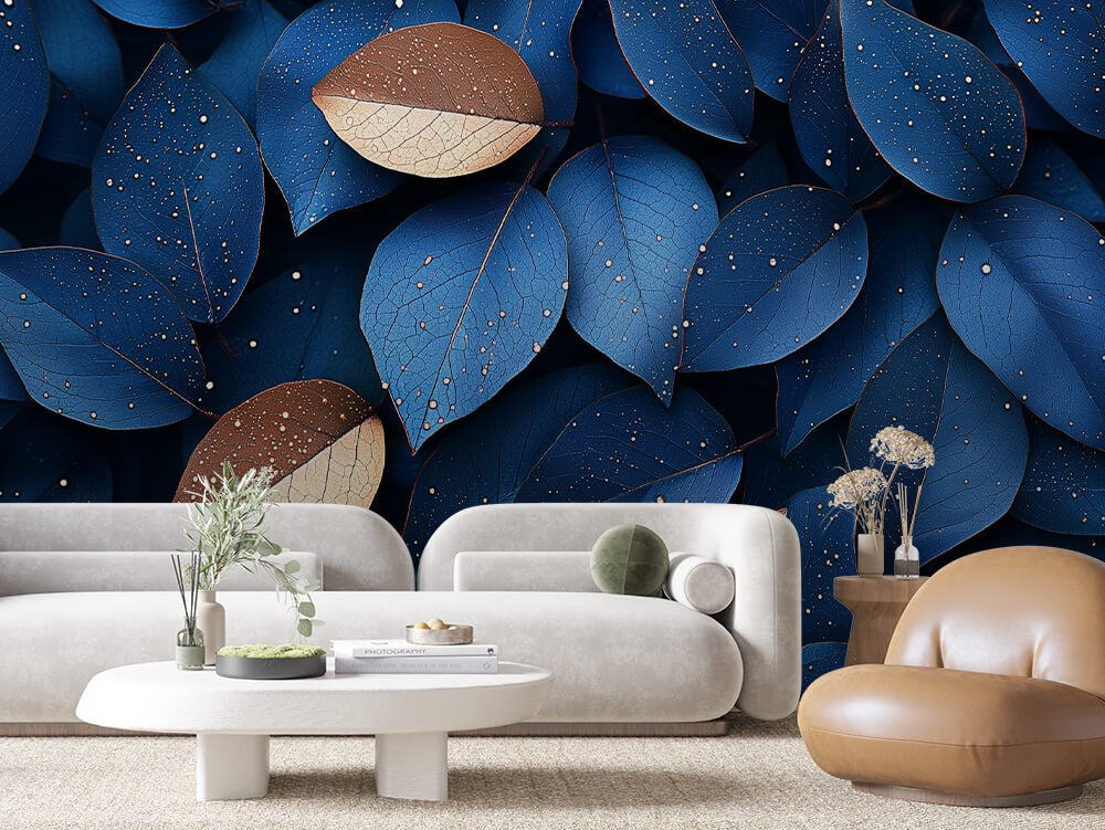 Selbstklebende Fototapeten für die Wand, elegante Blätter für eine natürliche Atmosphäre - LIST046