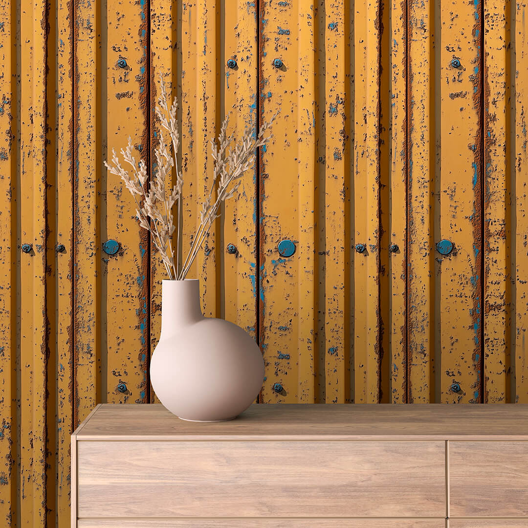 Selbstklebende Fototapeten für die Wand, industrielles Metalldesign - MET001