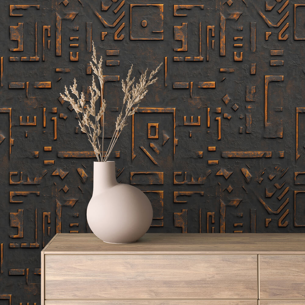 Selbstklebende Fototapeten für die Wand, industrielles Metalldesign - MET021