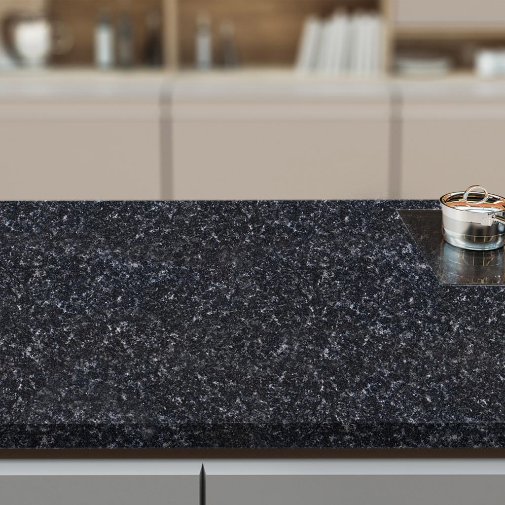 Folien für möbel bekleben, selbstklebend - Wasserdichte Klebefolie für Möbel, Schrank, Tisch, Tür - UV-beständig & robust- Granit schwarz PAT029