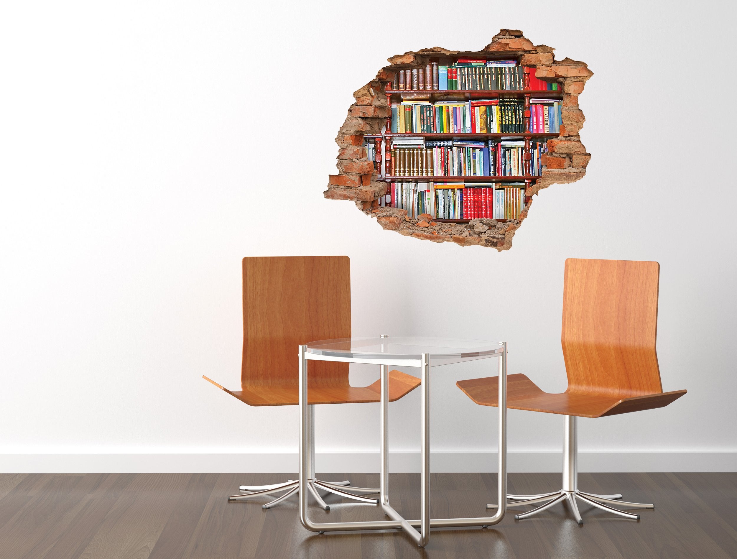 3D Kunst Wandaufkleber Bücher - 3D046 - life-decor.de