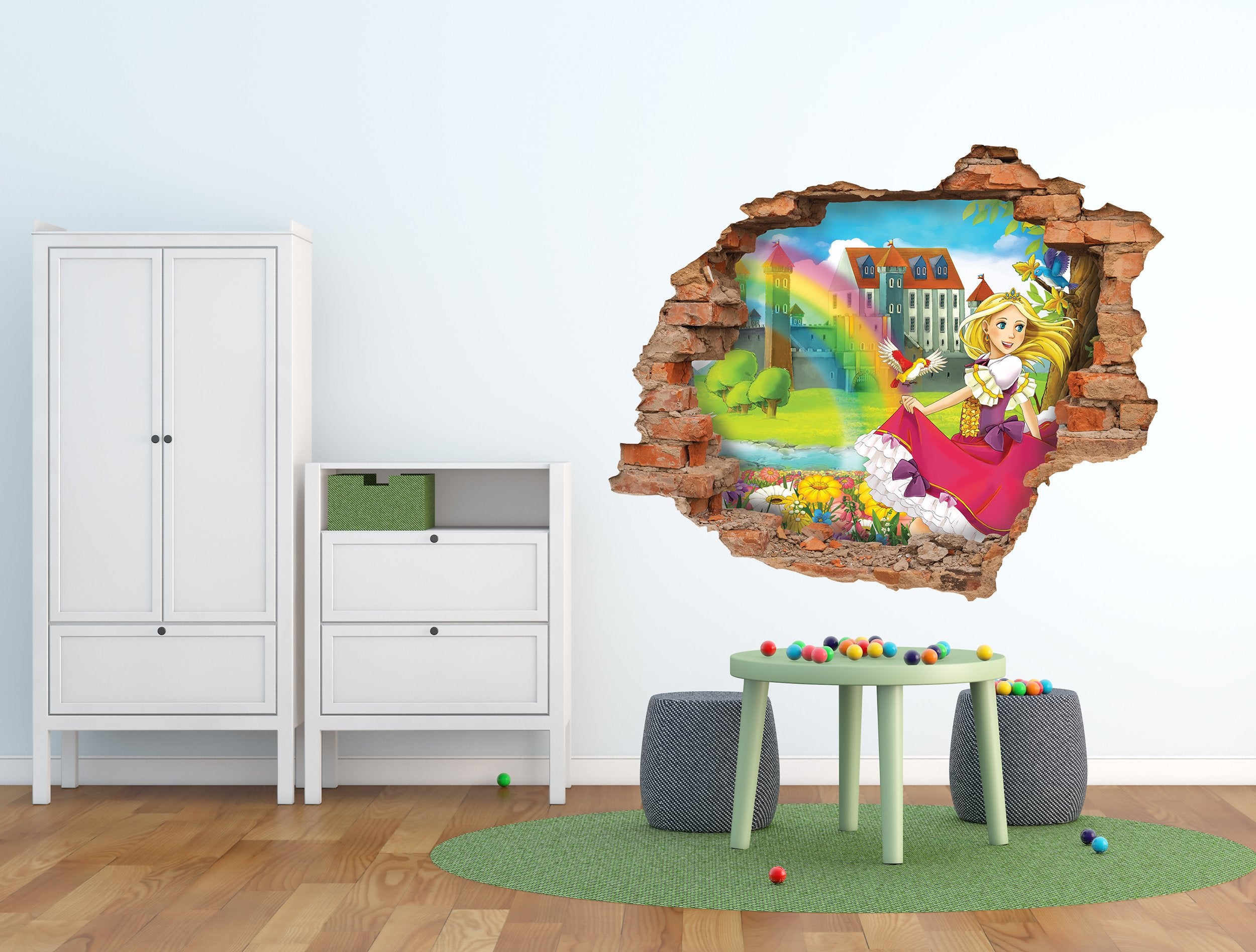 3D Kunst Wandaufkleber Prinzen - 3D009 - life-decor.de