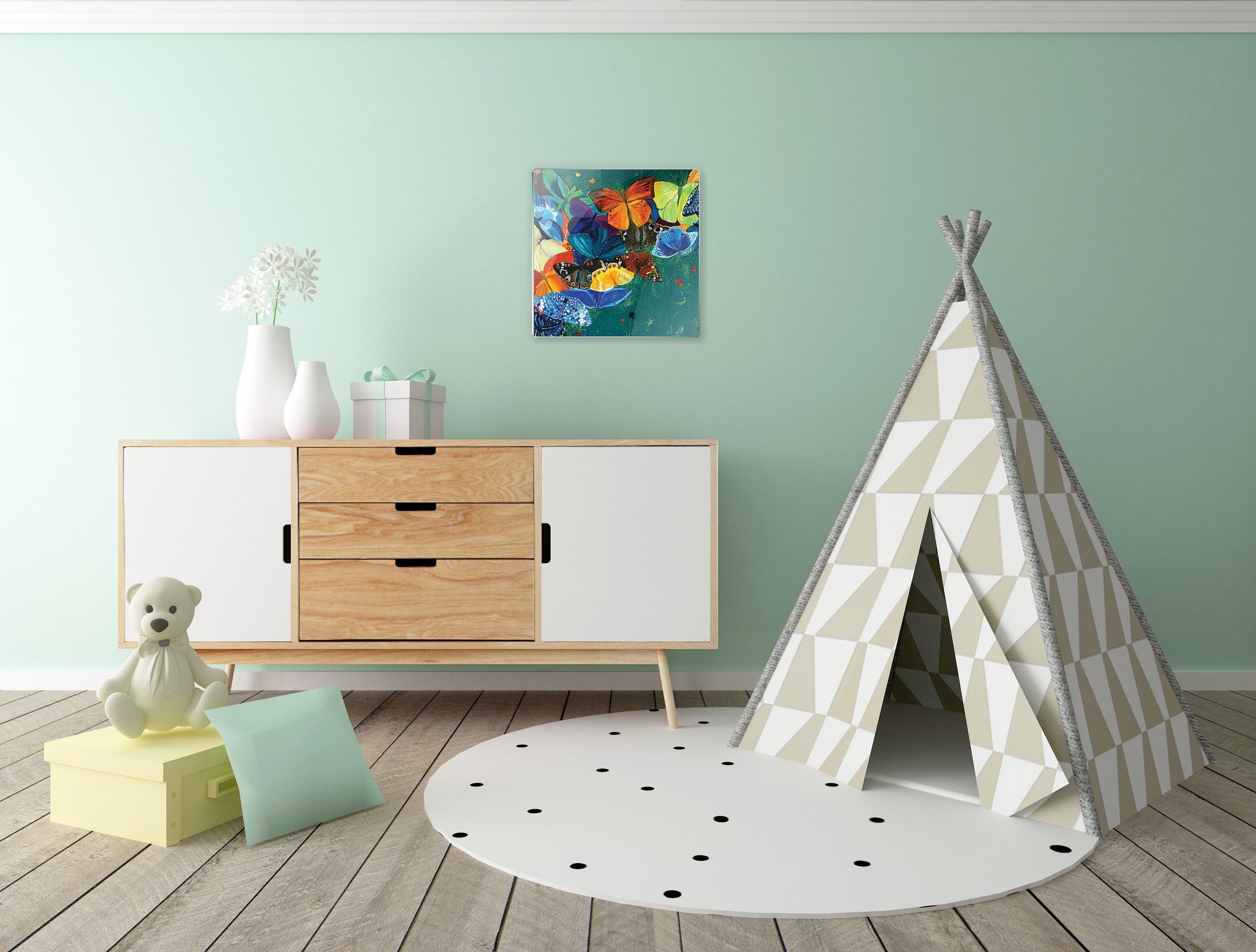 Kunst wand bilder Bunte Schmetterlinge - AP046