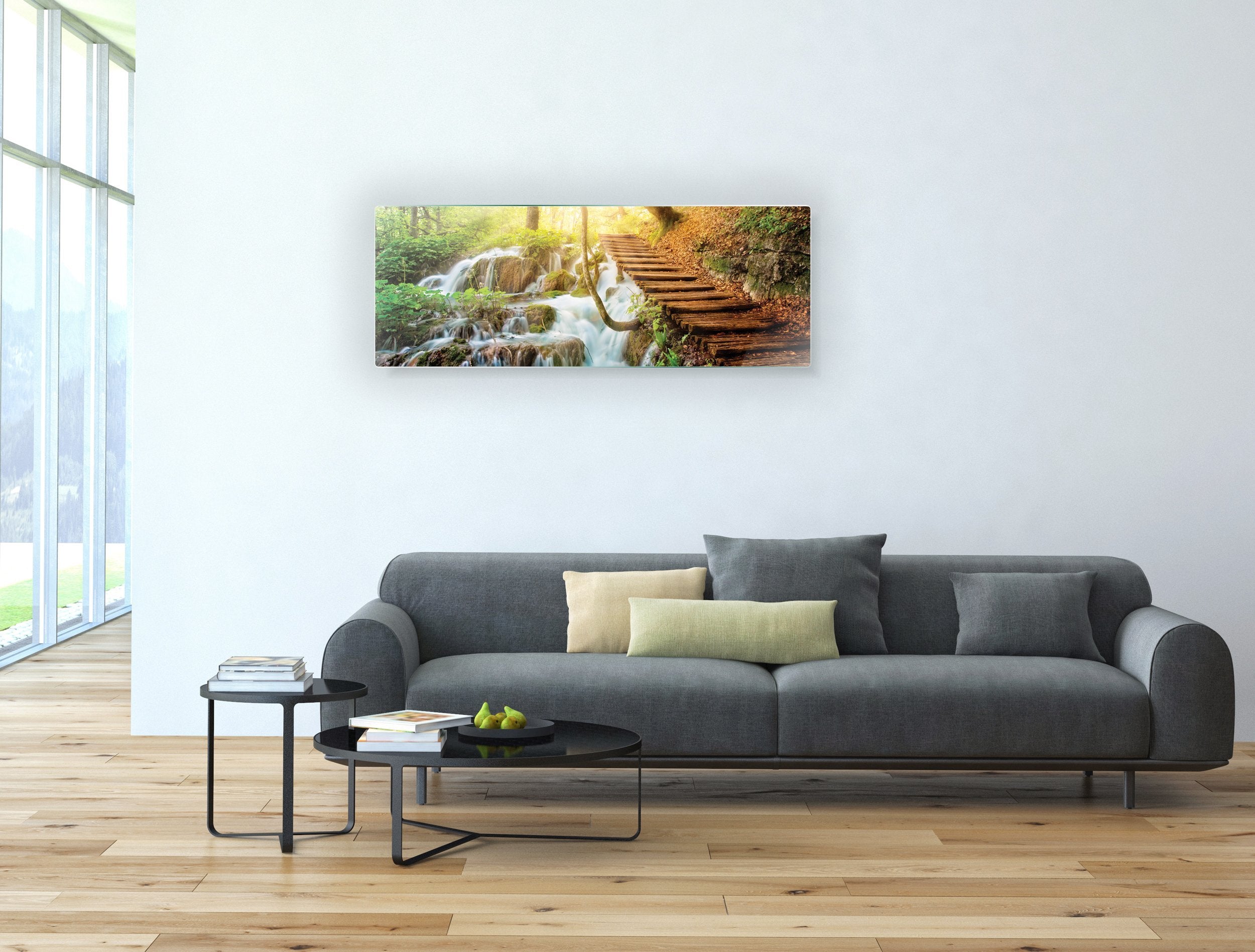 Kunst wand bilder Wald und Wasserfälle - AP023 - life-decor.de
