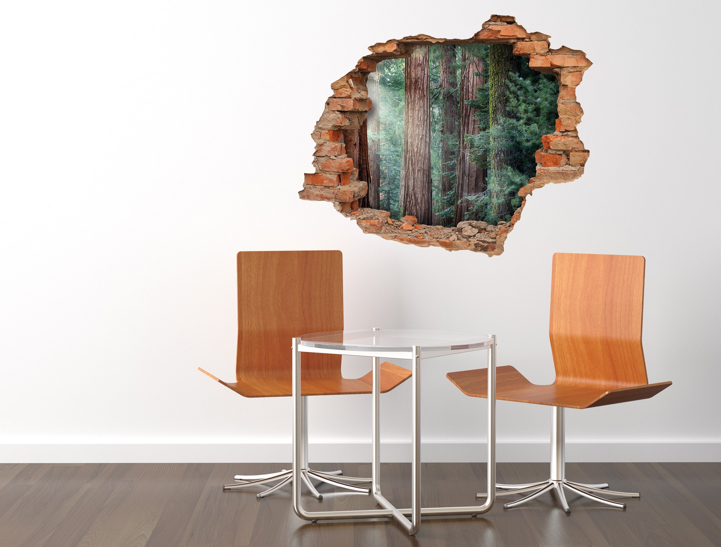 3D Kunst Wandaufkleber Wald - 3D010 - life-decor.de