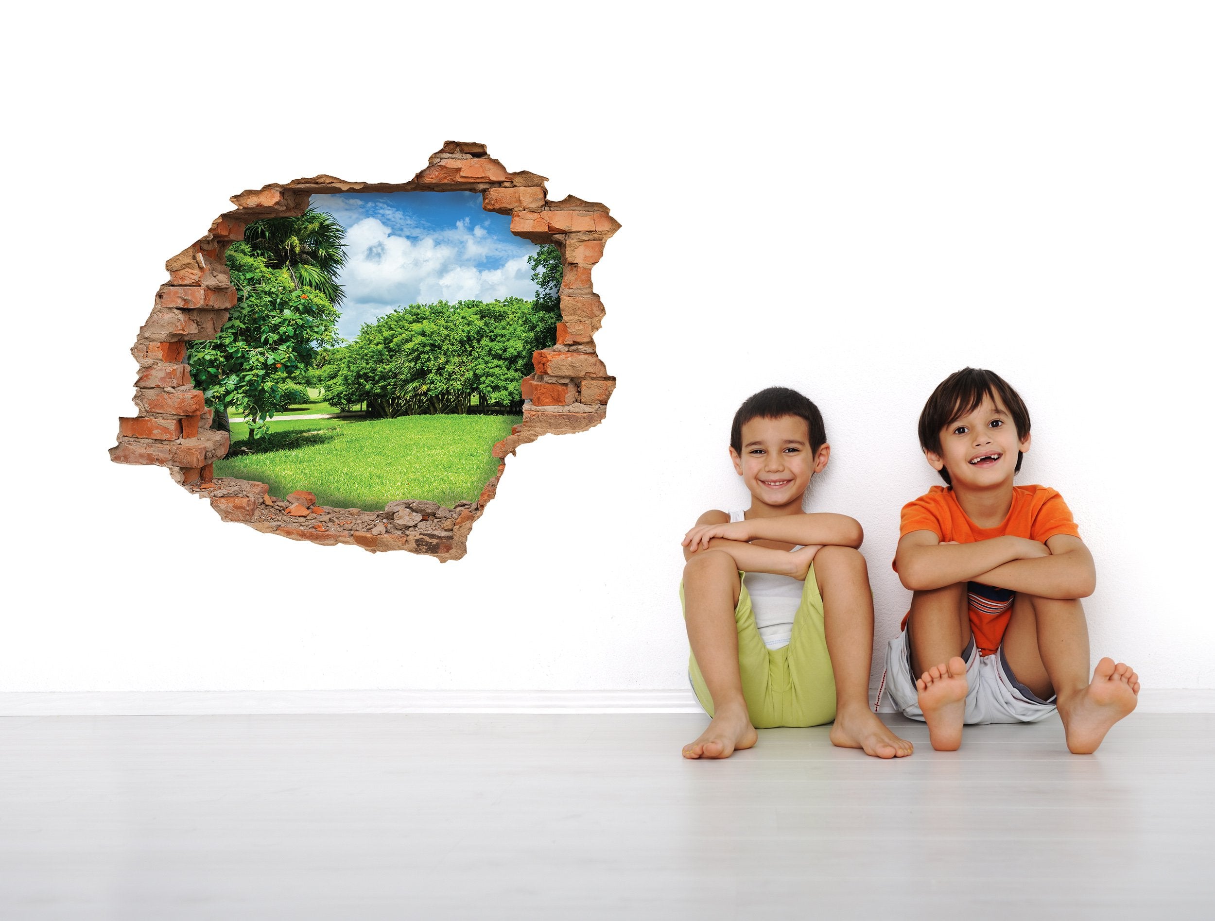 3D Kunst Wandaufkleber Grüne Natur - 3D005