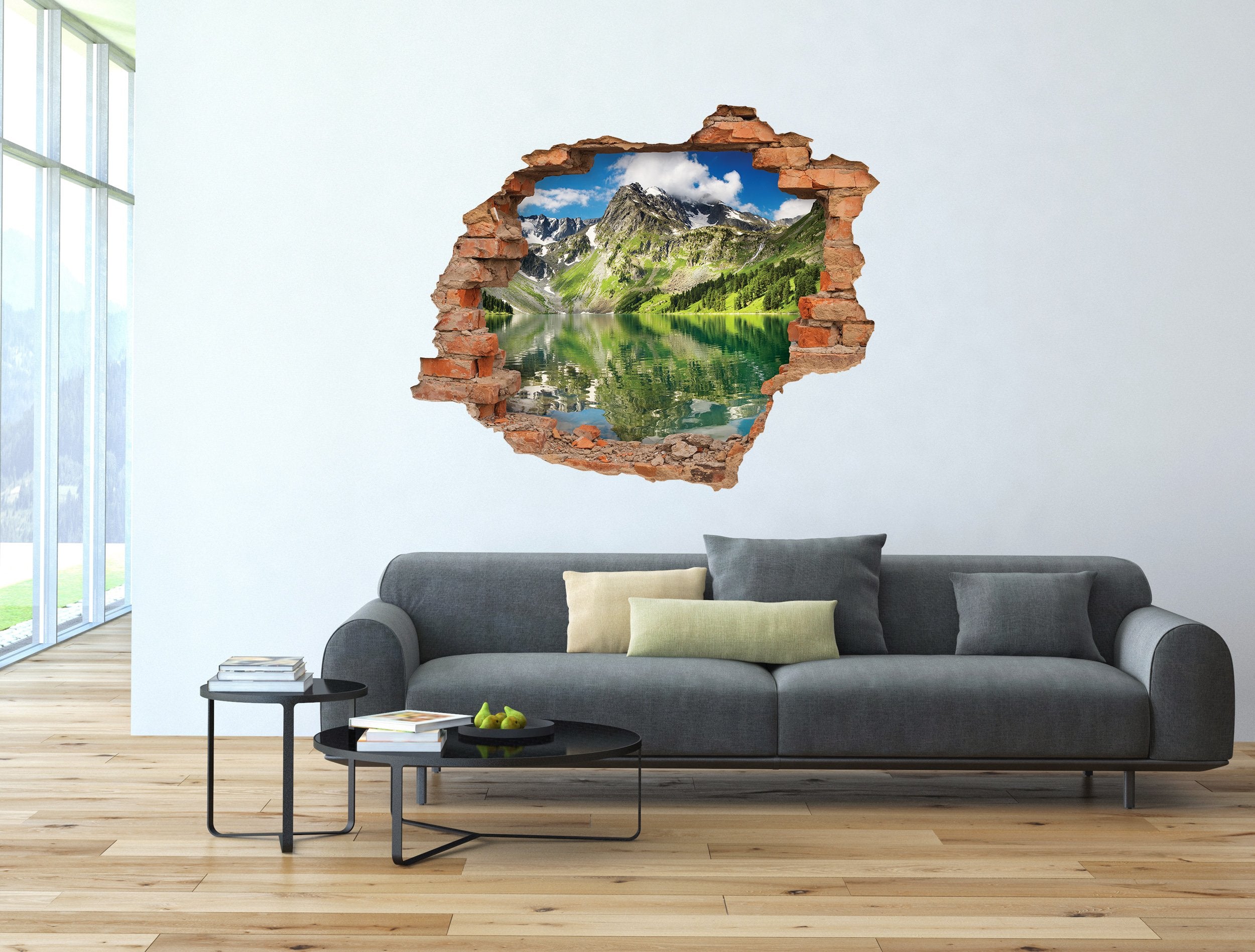 3D Kunst Wandaufkleber Bergwasser - 3D023