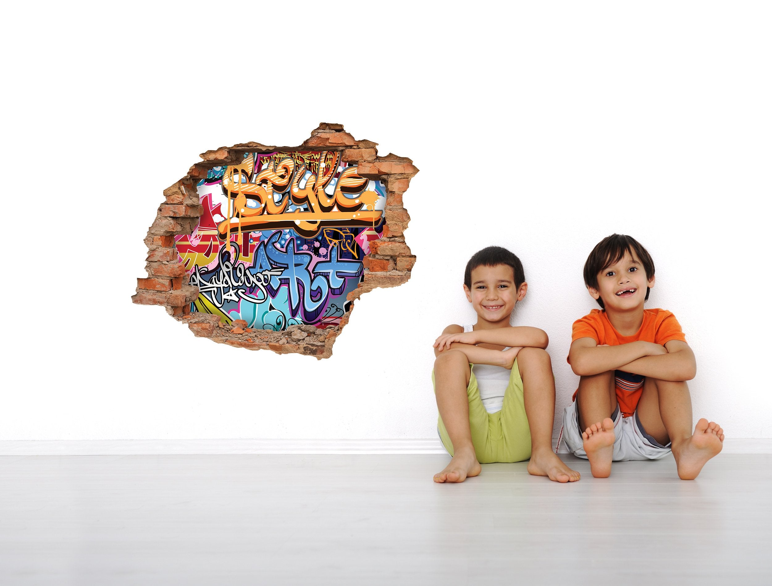 3D Kunst Wandaufkleber Grafiti - 3D054