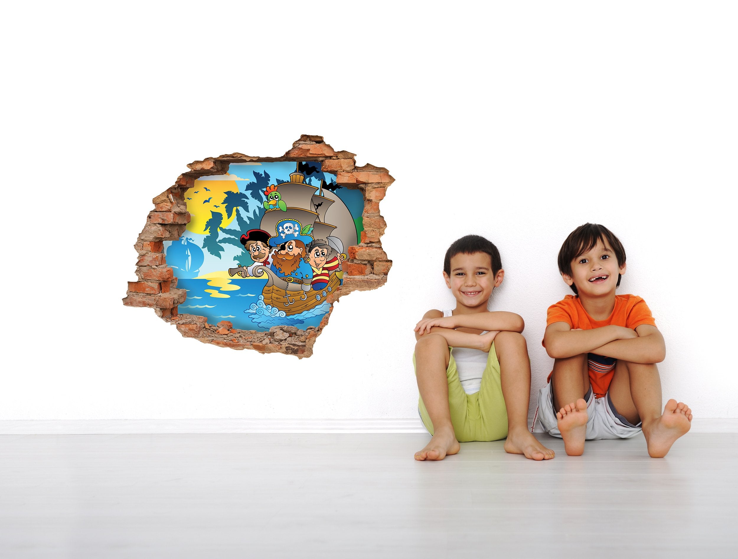 3D Kunst Wandaufkleber Piratenschiff - 3D050