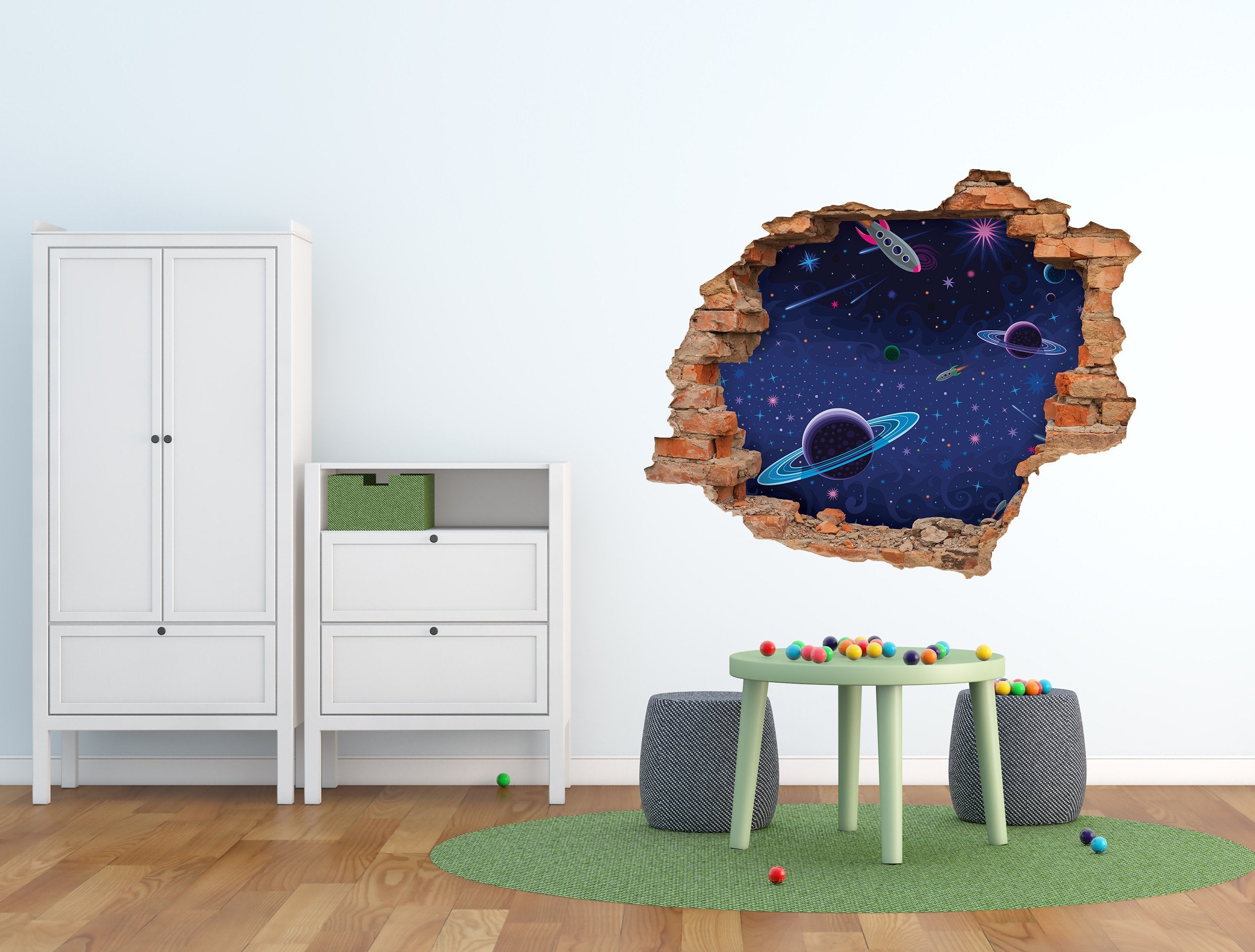 3D Kunst Wandaufkleber Raum - 3D051