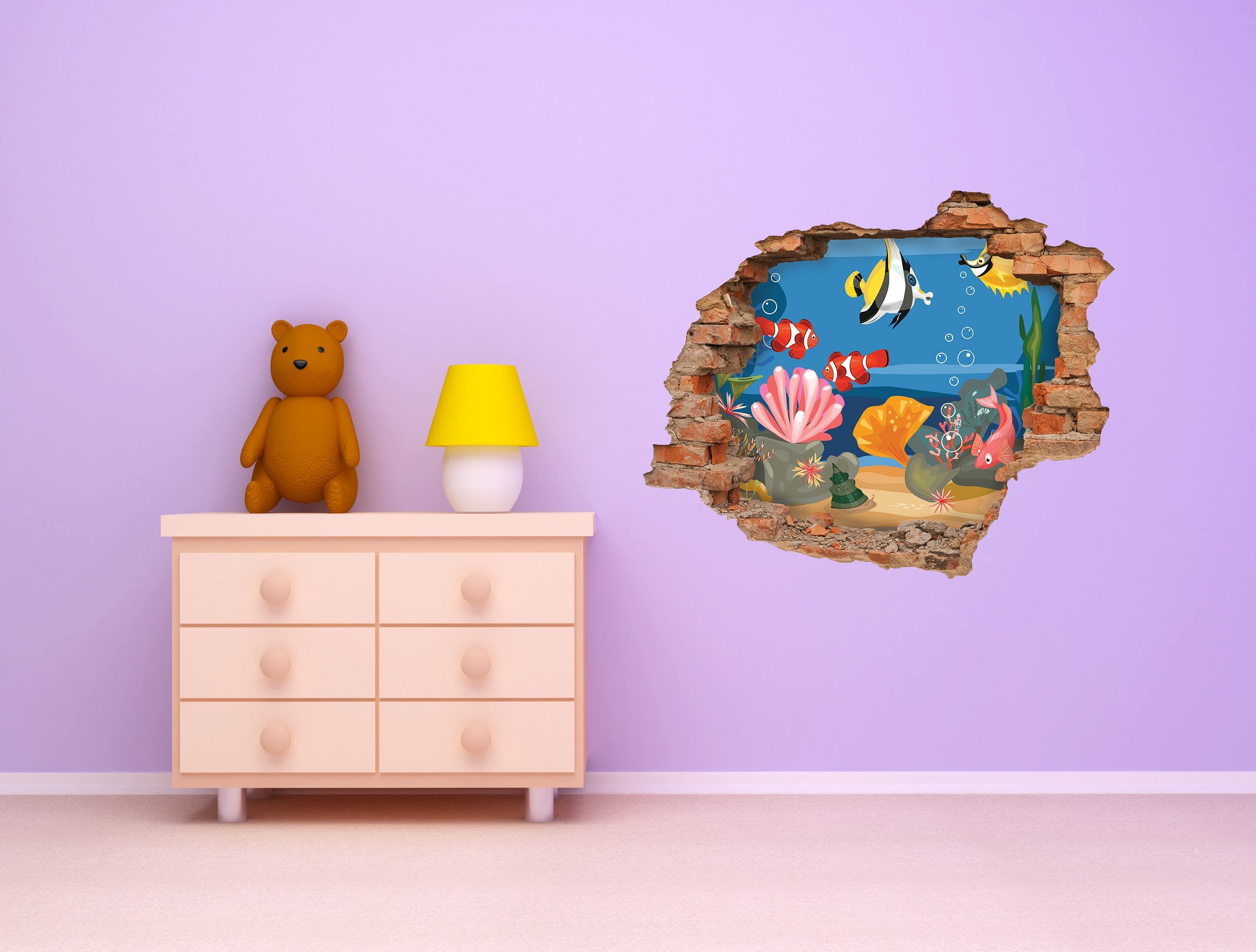 3D Kunst Wandaufkleber Fisch - 3D057