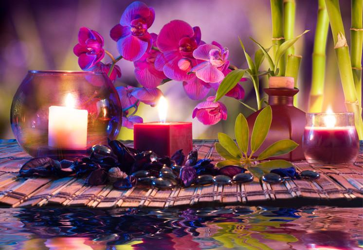 PVC Fototapete Violet Composition - ECO Wandbild Selbstklebende Tapete - 3D Vinyl Wandsticker XXL SW426