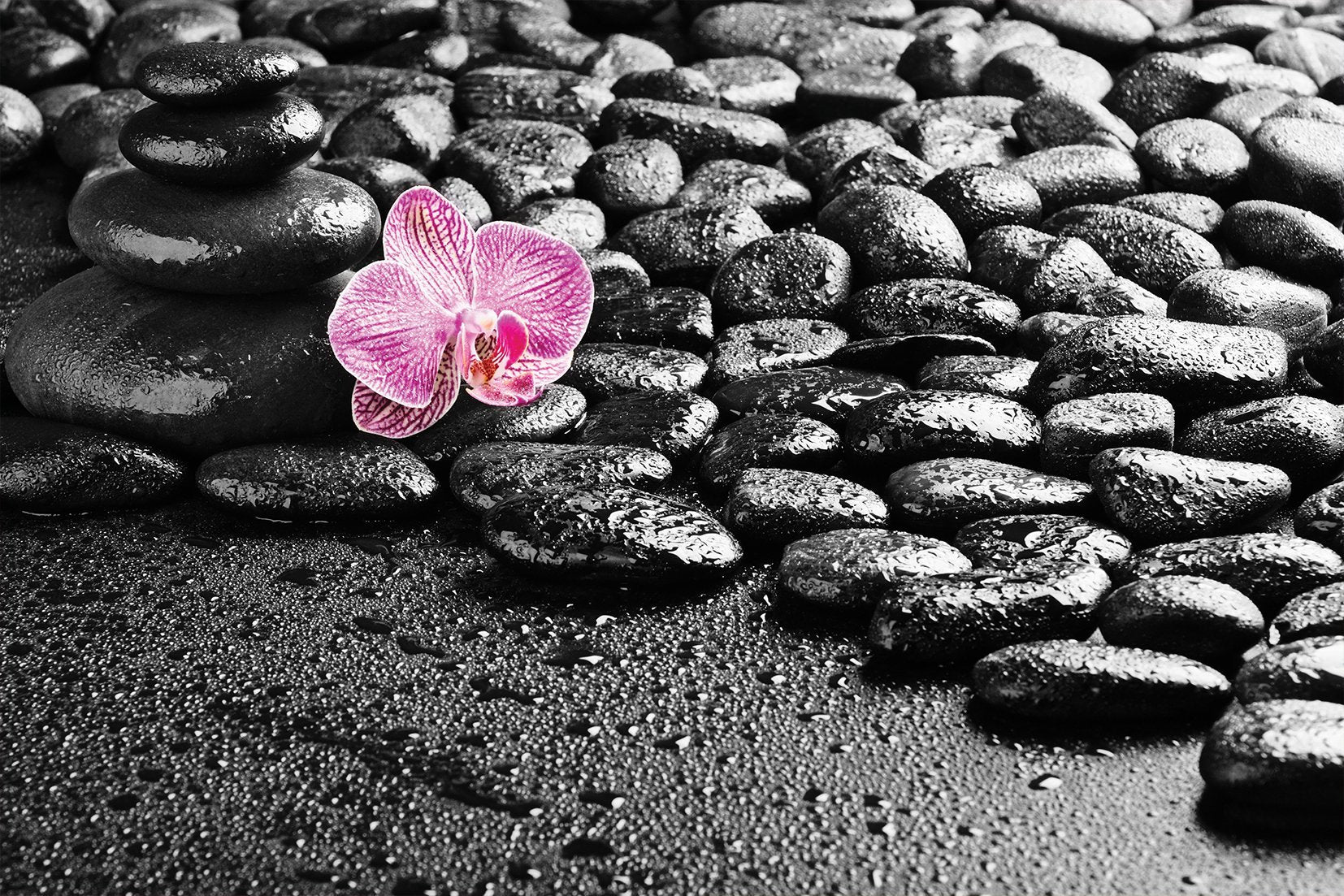 Kunst wand bilder Schwarze Steine - AP058 - life-decor.de