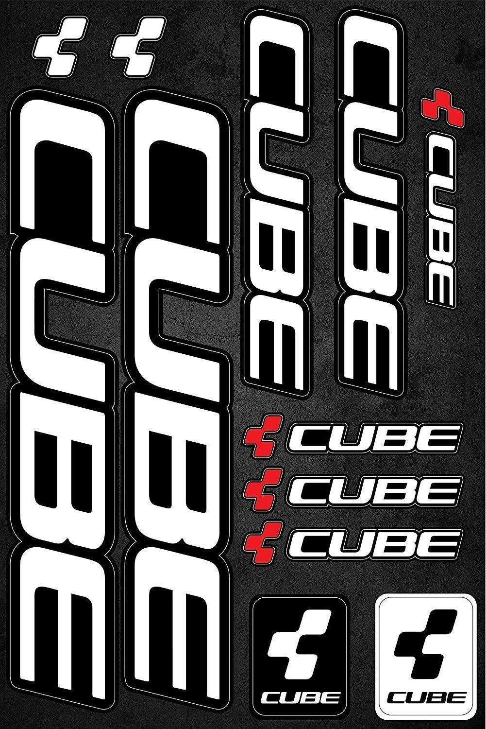 Cube selbstklebender Aufkleber fr ein Fahrrad