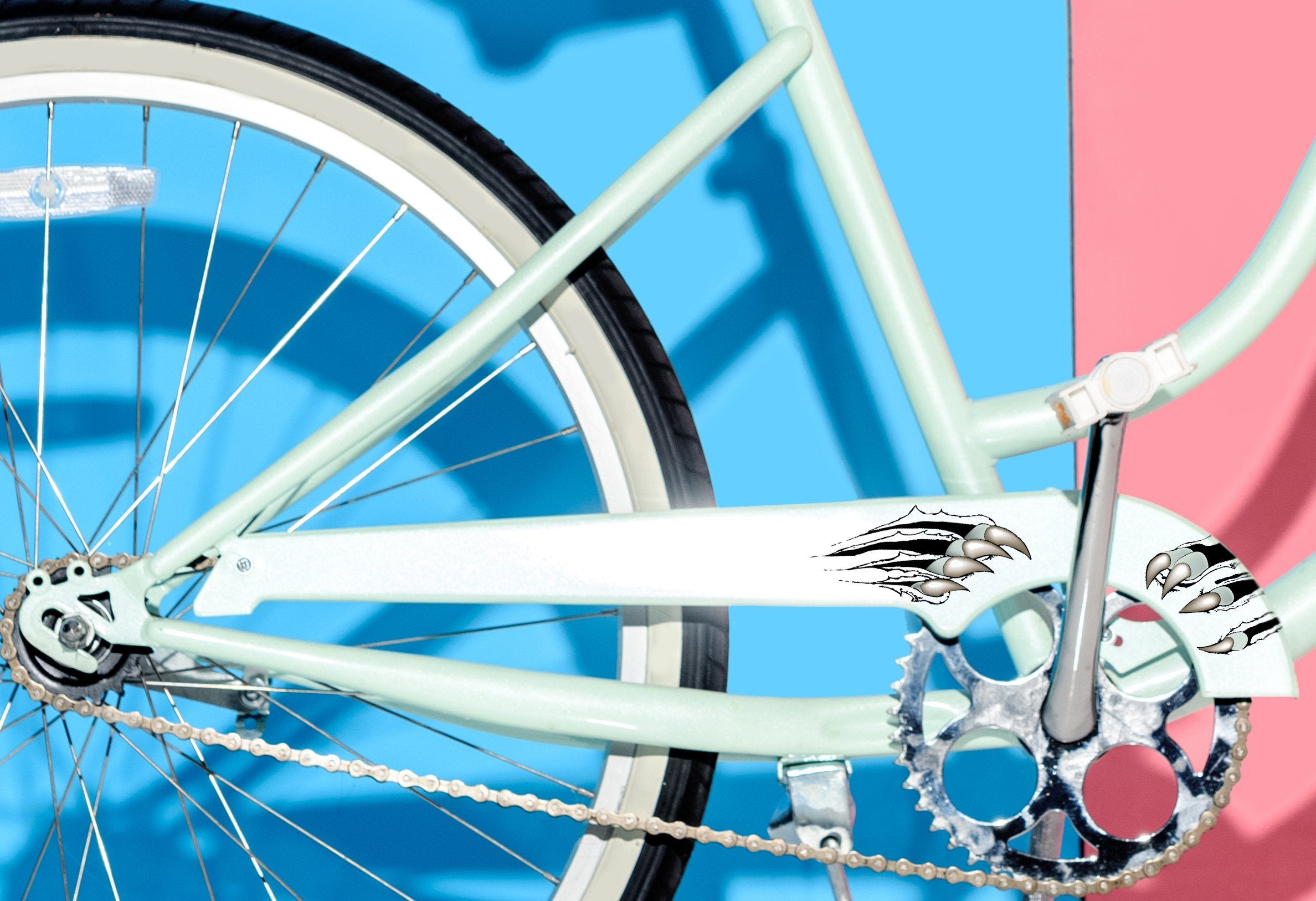 selbstklebender Aufkleber für ein Fahrrad - Tiger - life-decor.de