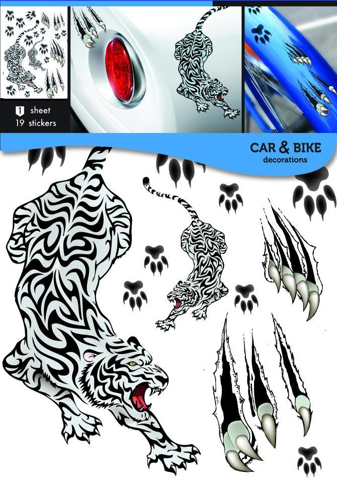 selbstklebender Aufkleber für ein Fahrrad - Tiger - life-decor.de