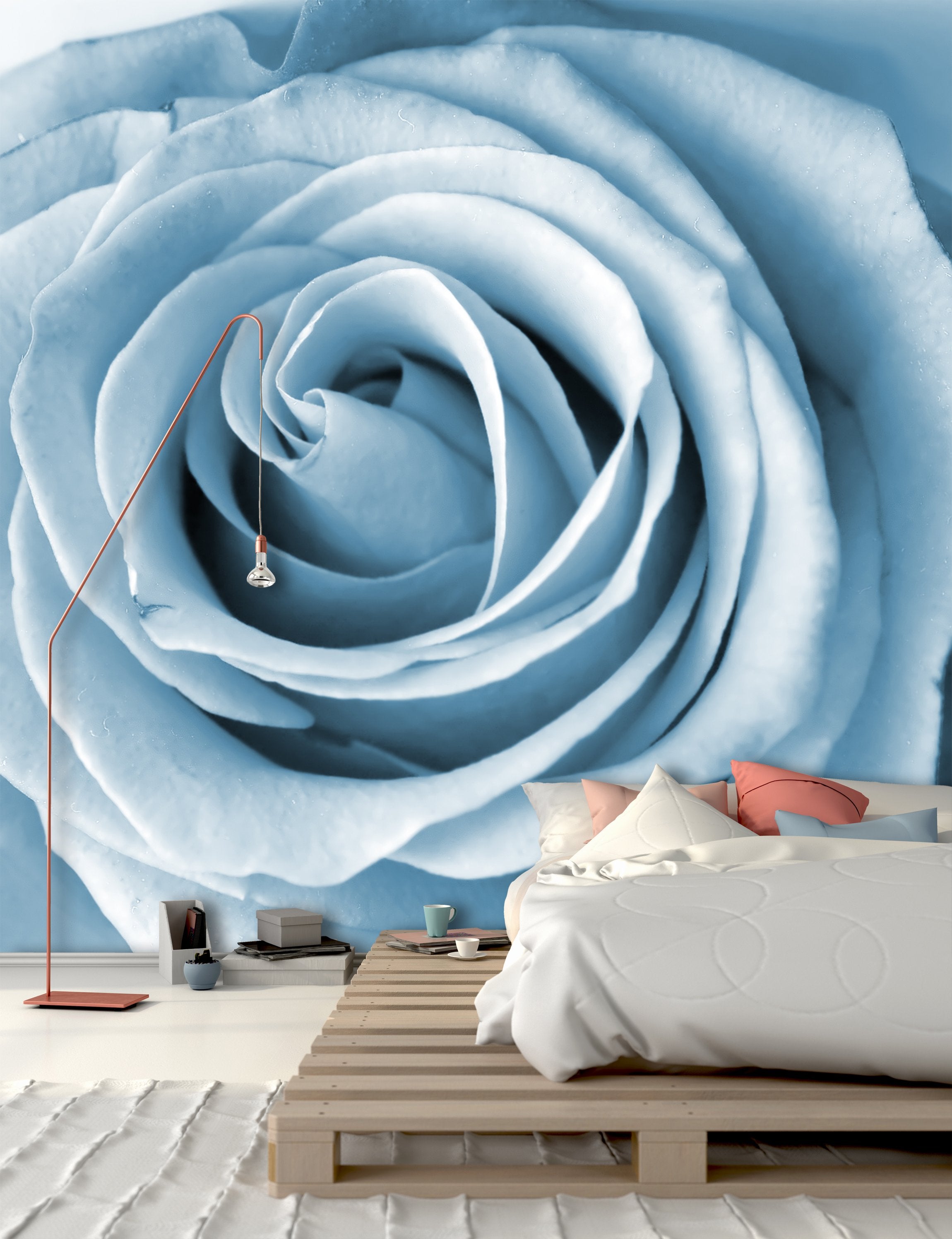 PVC Fototapete Rose – ECO Wandbild Selbstklebende Tapete – 3D Vinyl Wandsticker XXL SW256 - life-decor.de