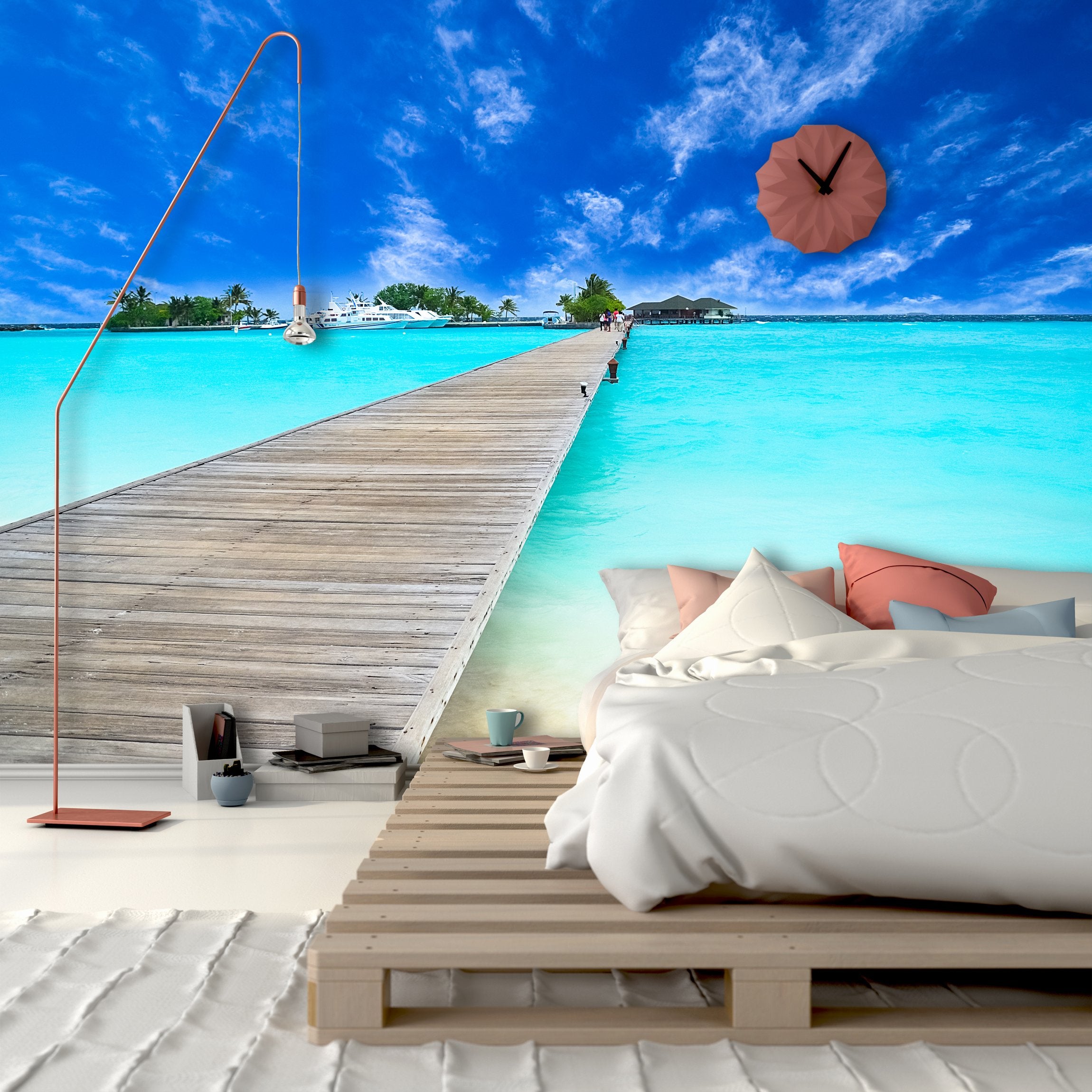 PVC Fototapete Path To Beautiful Island - ECO Wandbild Selbstklebende Tapete - 3D Vinyl Wandsticker XXL SW237