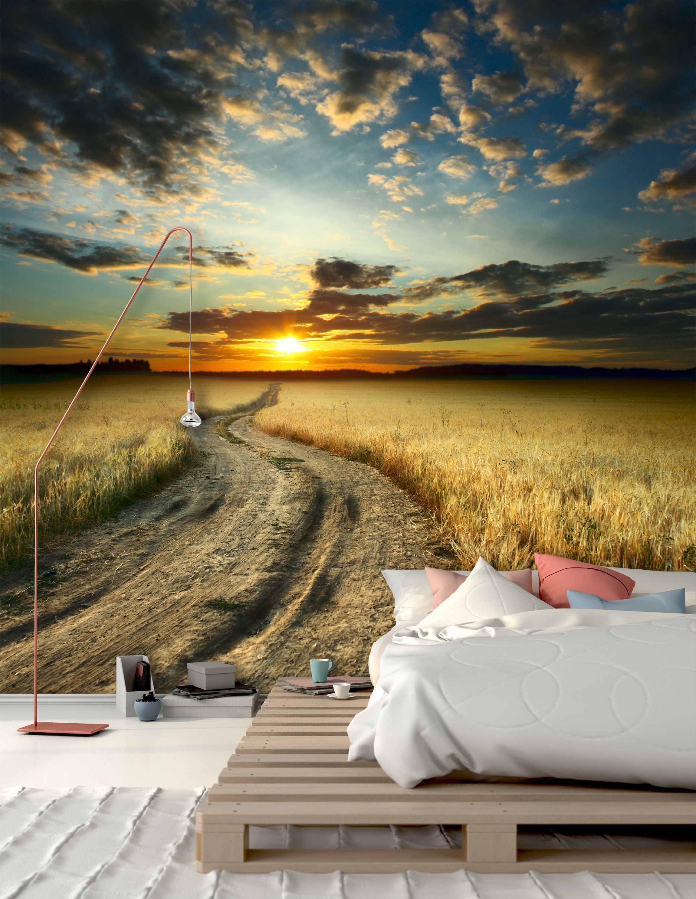 PVC Fototapete Road – ECO Wandbild Selbstklebende Tapete – 3D Vinyl Wandsticker XXL SW245 - life-decor.de