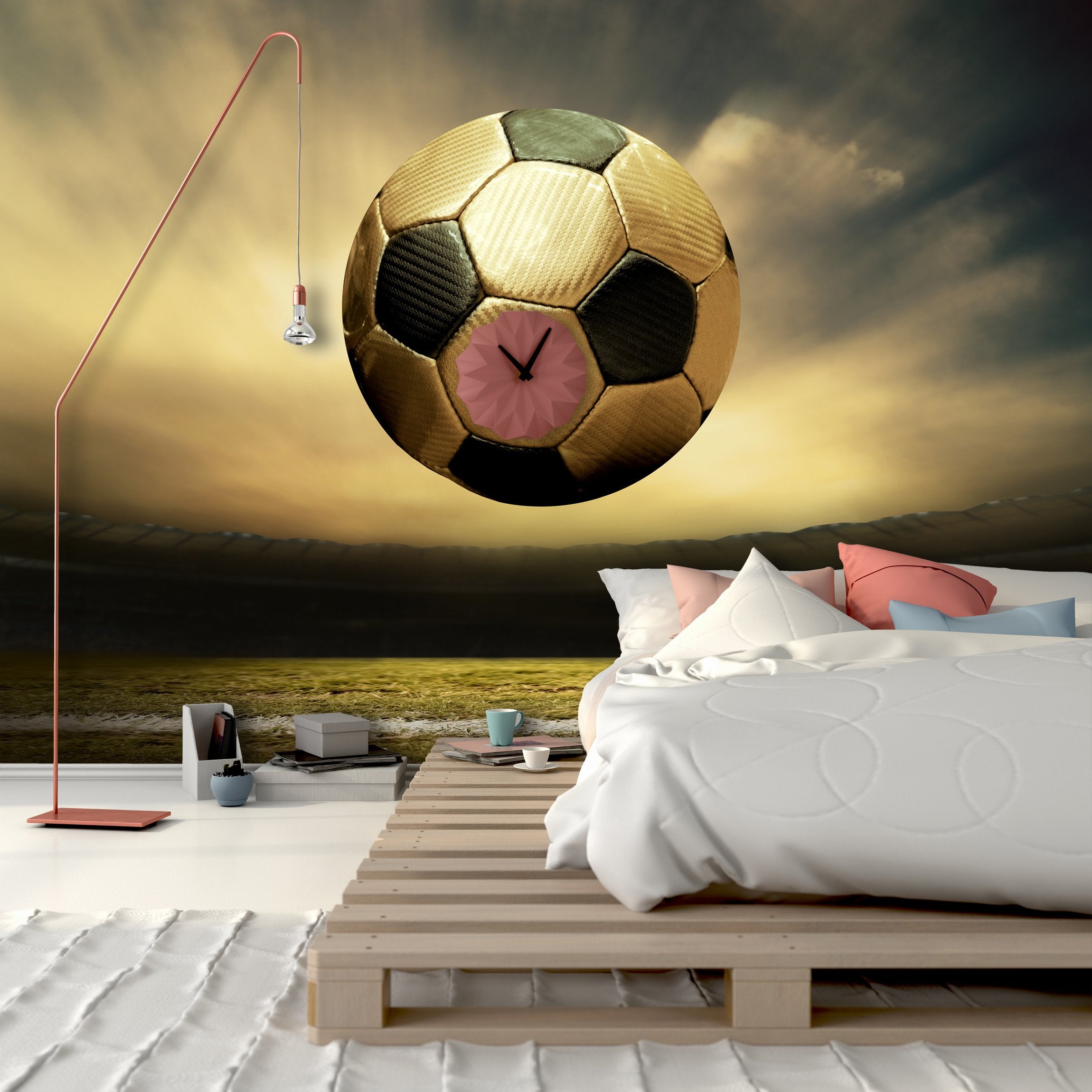 PVC Fototapete Shoot Of Football - ECO Wandbild Selbstklebende Tapete - 3D Vinyl Wandsticker XXL SW301