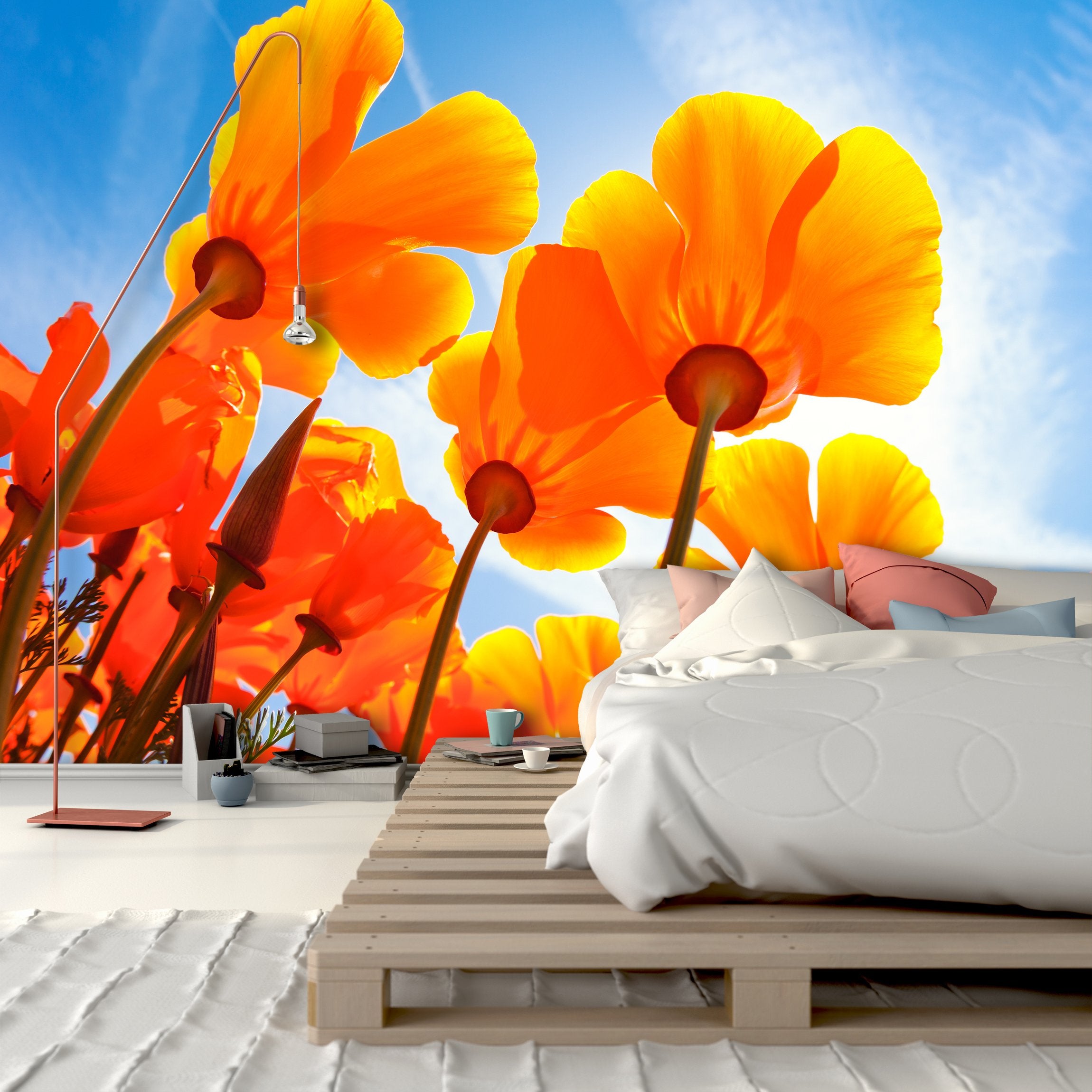 PVC Fototapete Spring Flowers - ECO Wandbild Selbstklebende Tapete - 3D Vinyl Wandsticker XXL SW095