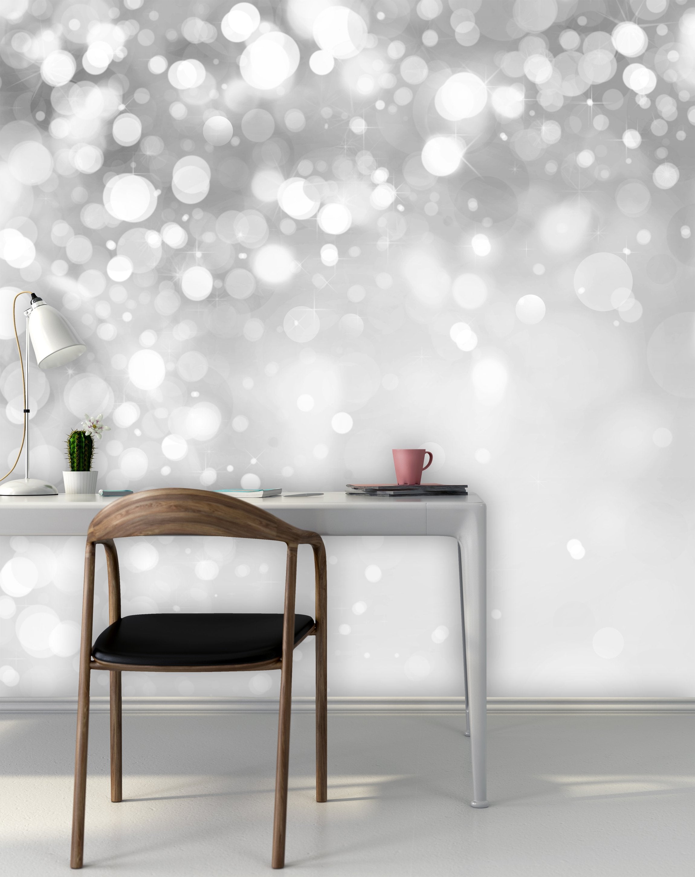 PVC Fototapete Lights On Grey – ECO Wandbild Selbstklebende Tapete – 3D Vinyl Wandsticker XXL SW191 - life-decor.de