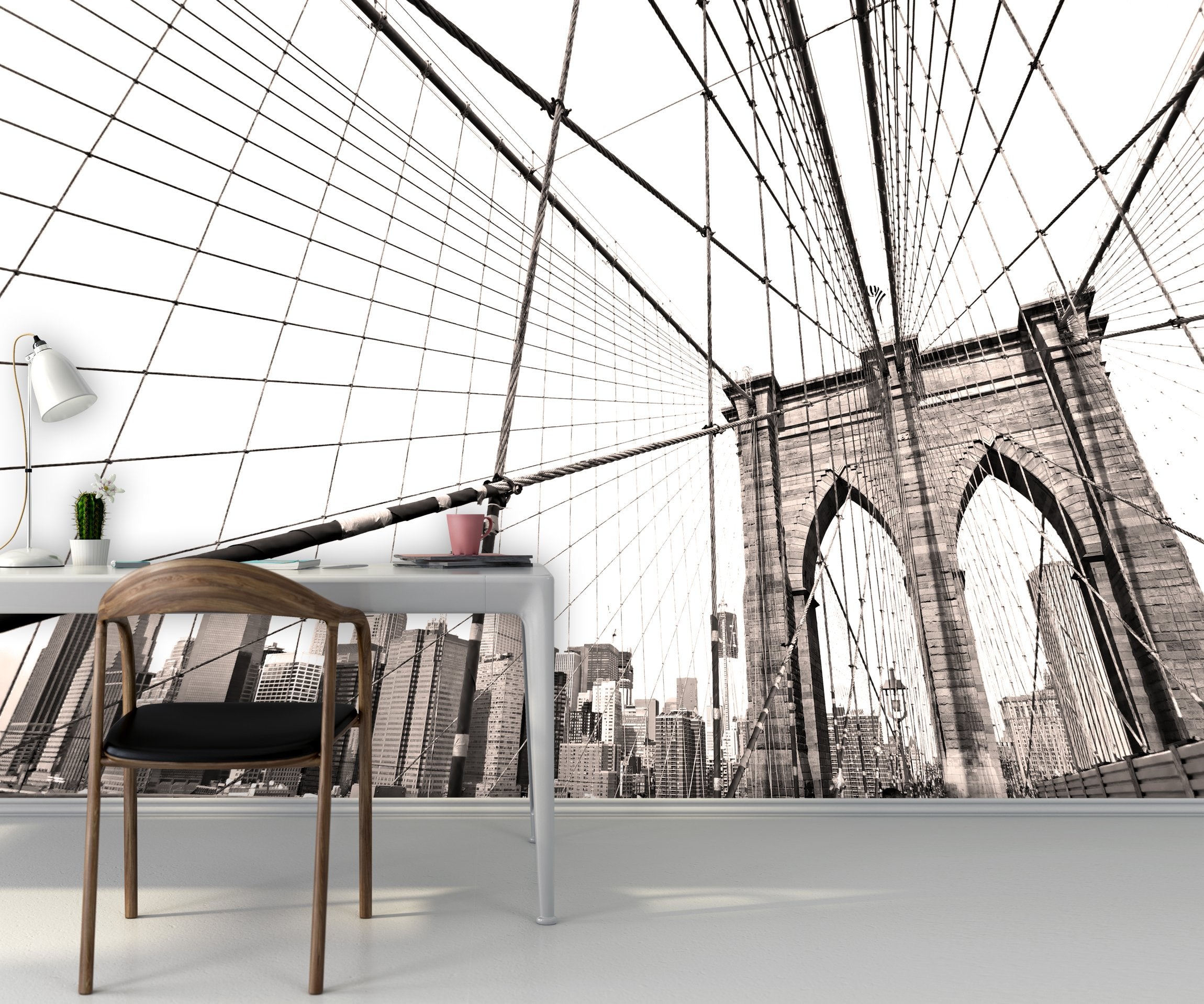 PVC Fototapete Manhattan Bridge - ECO Wandbild Selbstklebende Tapete - 3D Vinyl Wandsticker XXL SW132