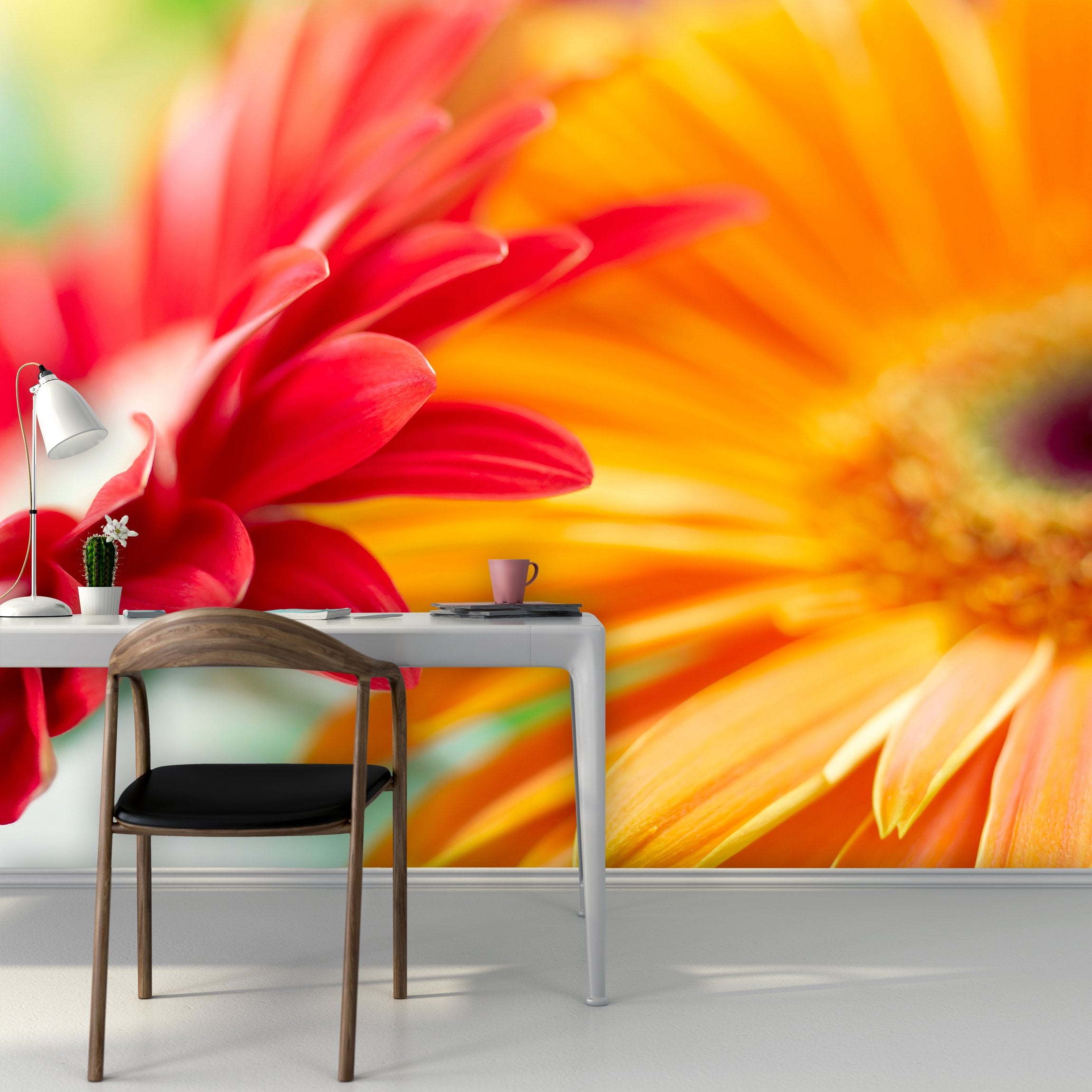 PVC Fototapete Yellow Daisy - ECO Wandbild Selbstklebende Tapete - 3D Vinyl Wandsticker XXL SW259