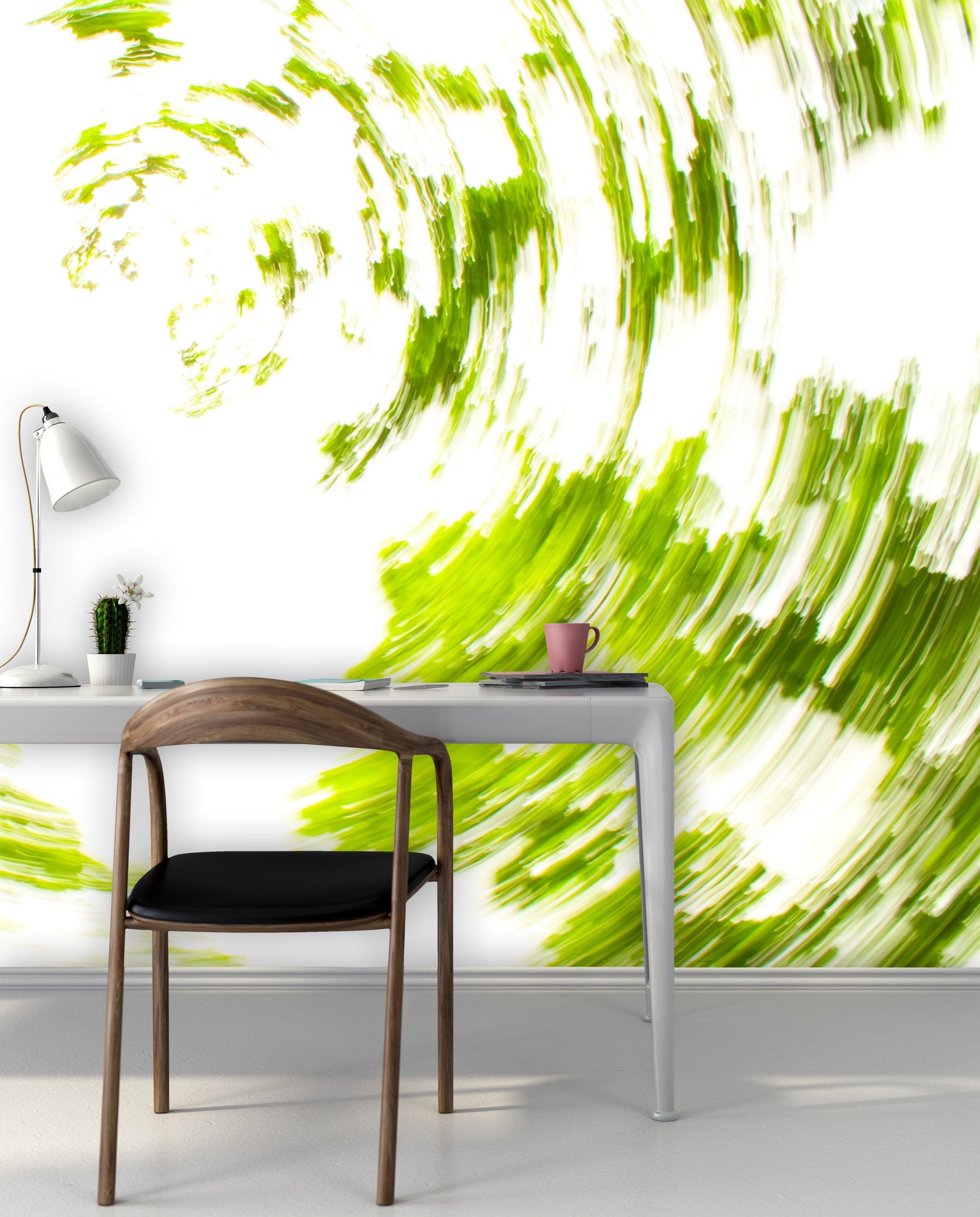 PVC Fototapete Green Abstract - ECO Wandbild Selbstklebende Tapete - 3D Vinyl Wandsticker XXL SW250