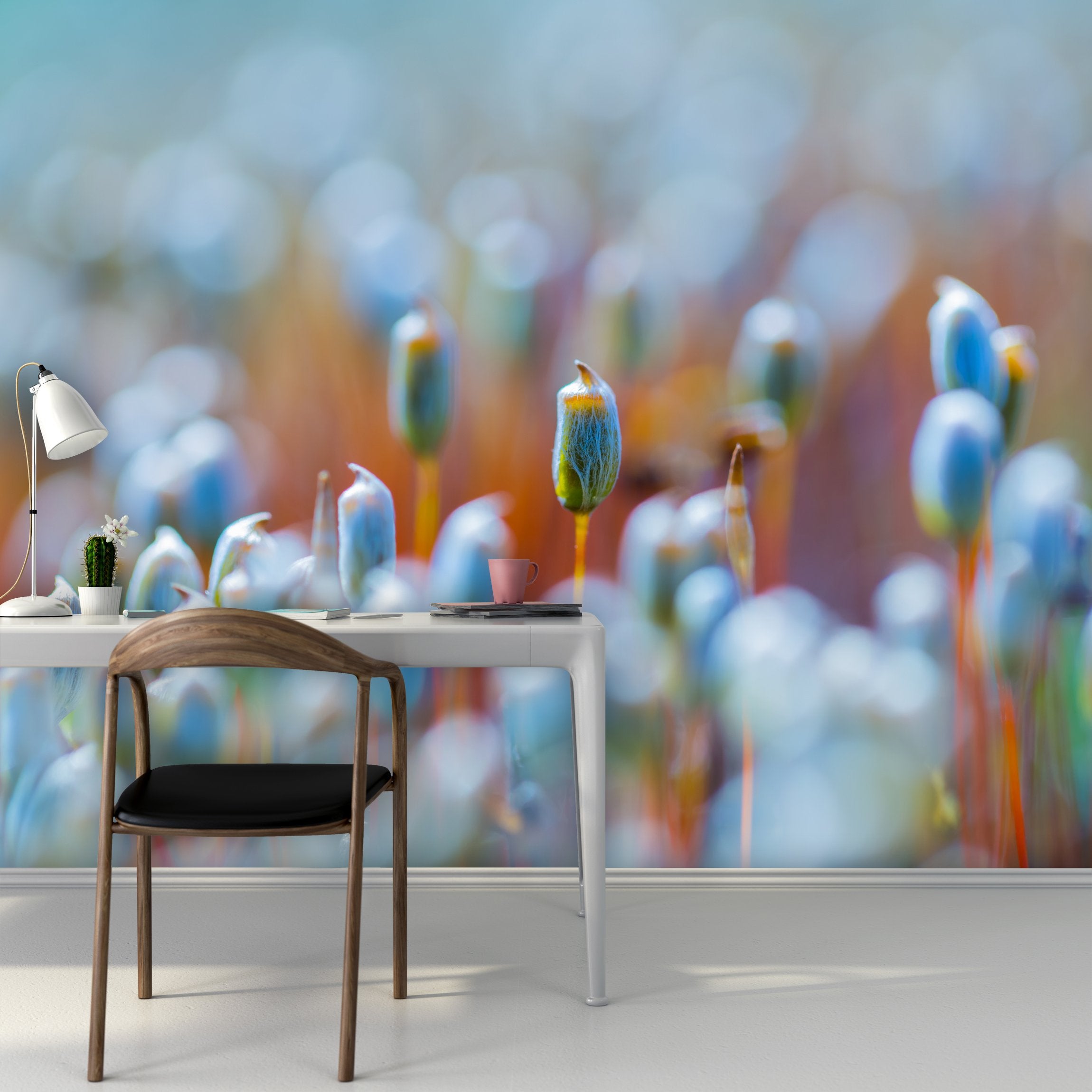 PVC Fototapete Beutiful Blooming Moss - ECO Wandbild Selbstklebende Tapete - 3D Vinyl Wandsticker XXL SW268
