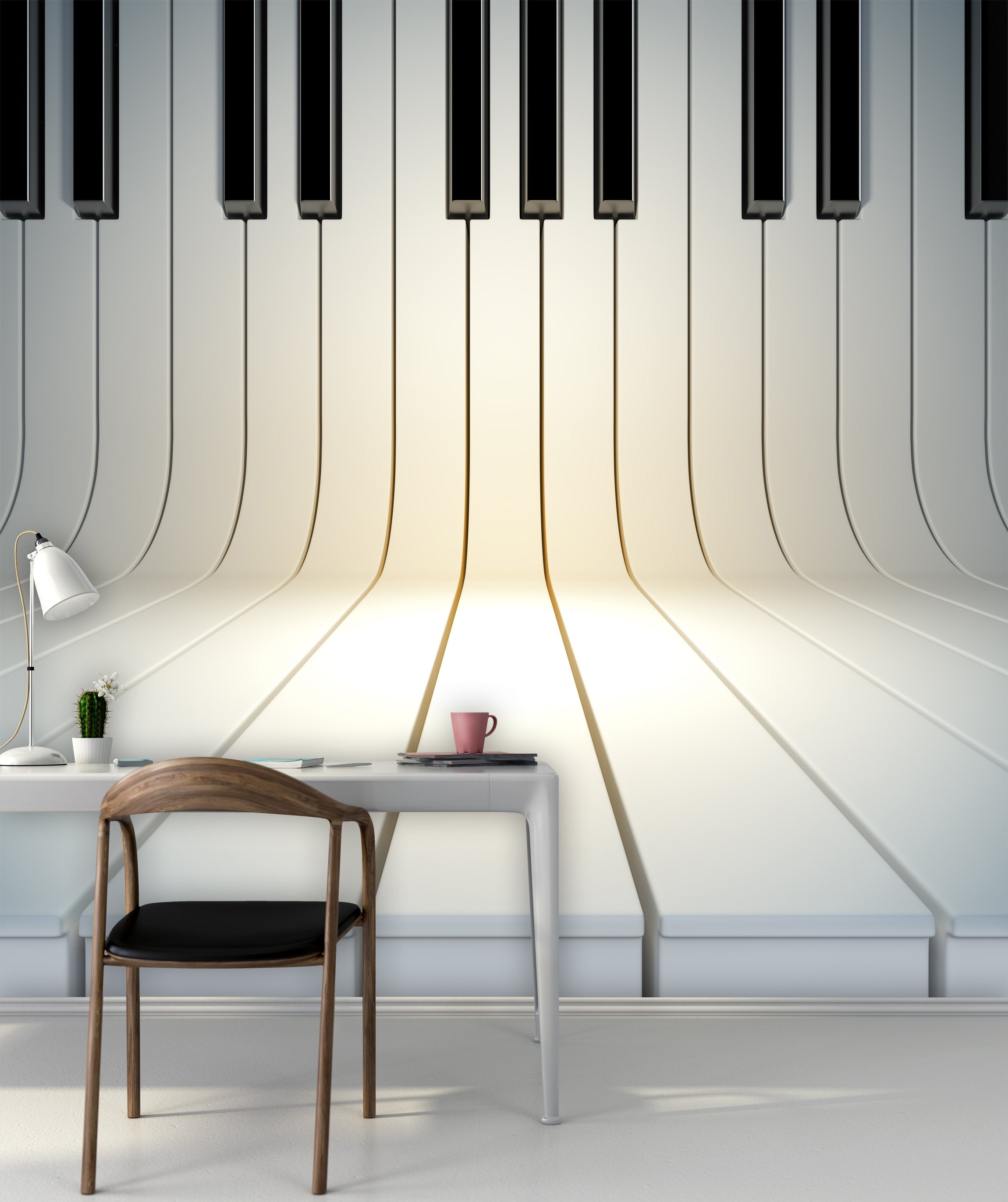PVC Fototapete Piano Keys – ECO Wandbild Selbstklebende Tapete – 3D Vinyl Wandsticker XXL SW171 - life-decor.de