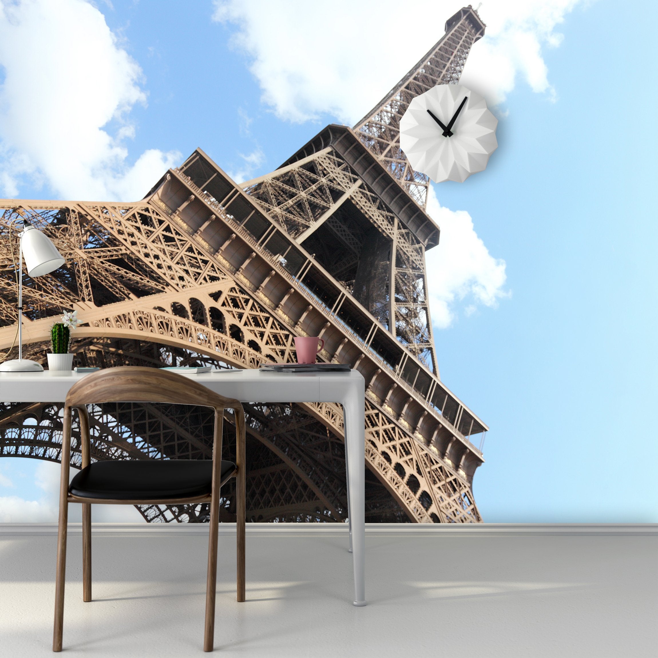 PVC Fototapete Eiffel Tower - ECO Wandbild Selbstklebende Tapete - 3D Vinyl Wandsticker XXL SW012