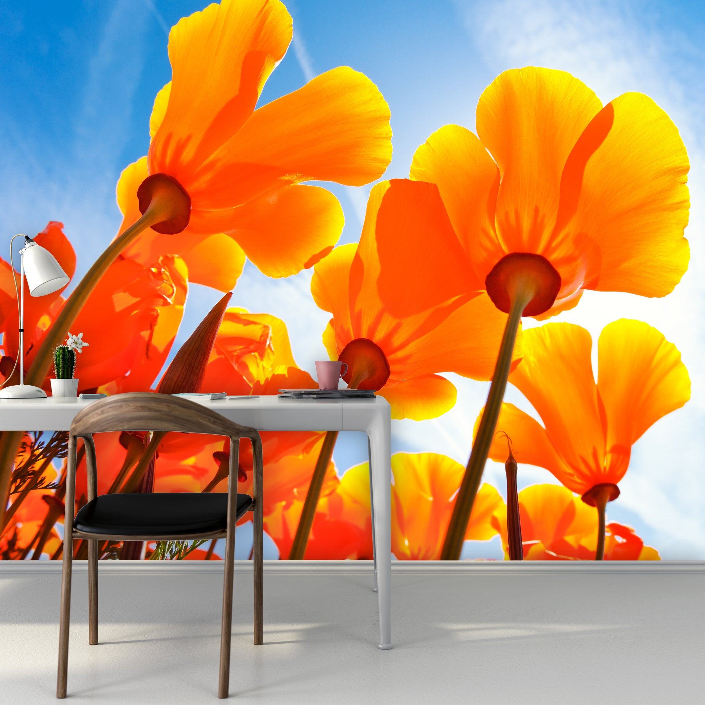 PVC Fototapete Spring Flowers - ECO Wandbild Selbstklebende Tapete - 3D Vinyl Wandsticker XXL SW095
