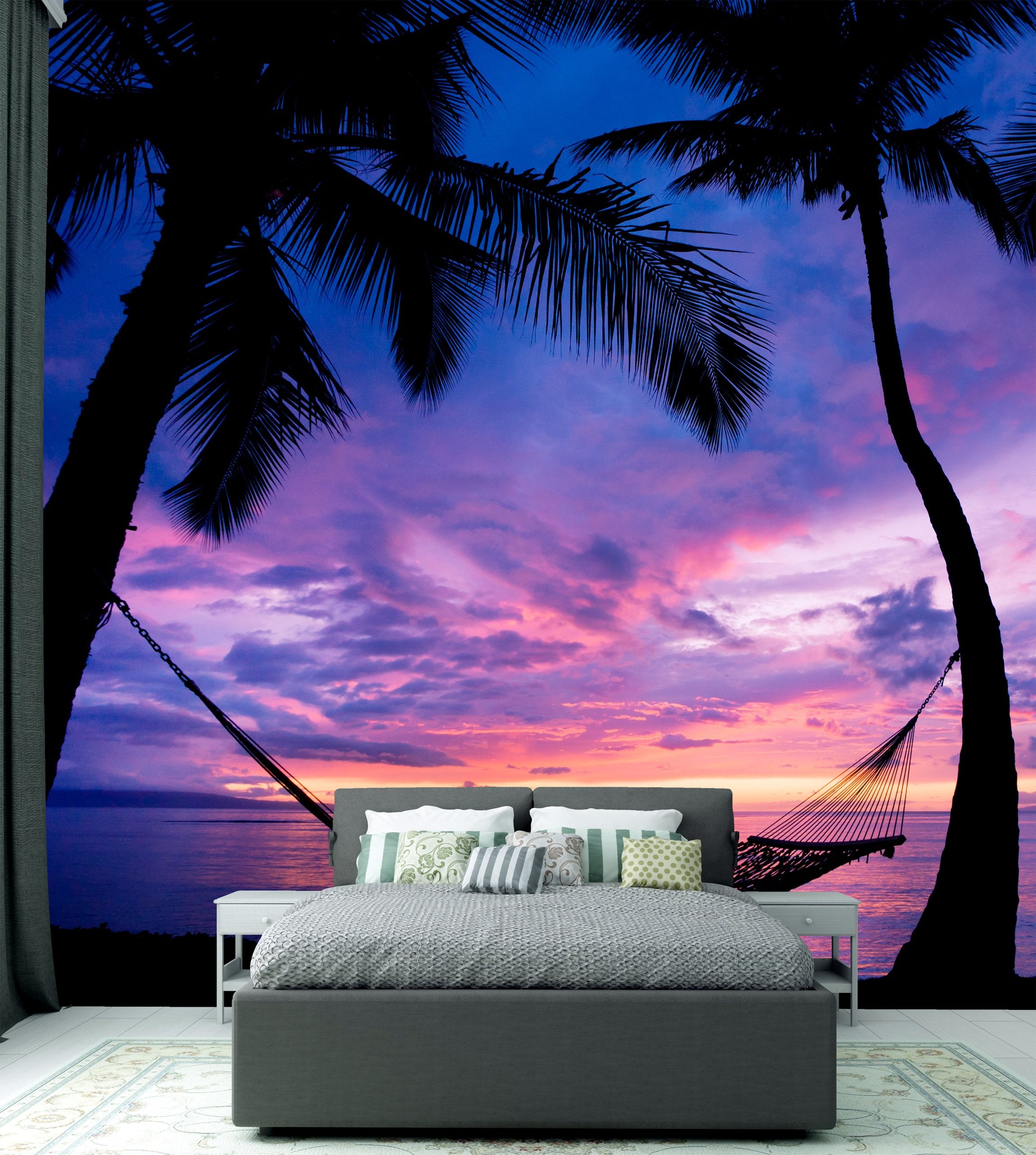 PVC Fototapete Beautiful Vacation Sunset - ECO Wandbild Selbstklebende Tapete - 3D Vinyl Wandsticker XXL SW210