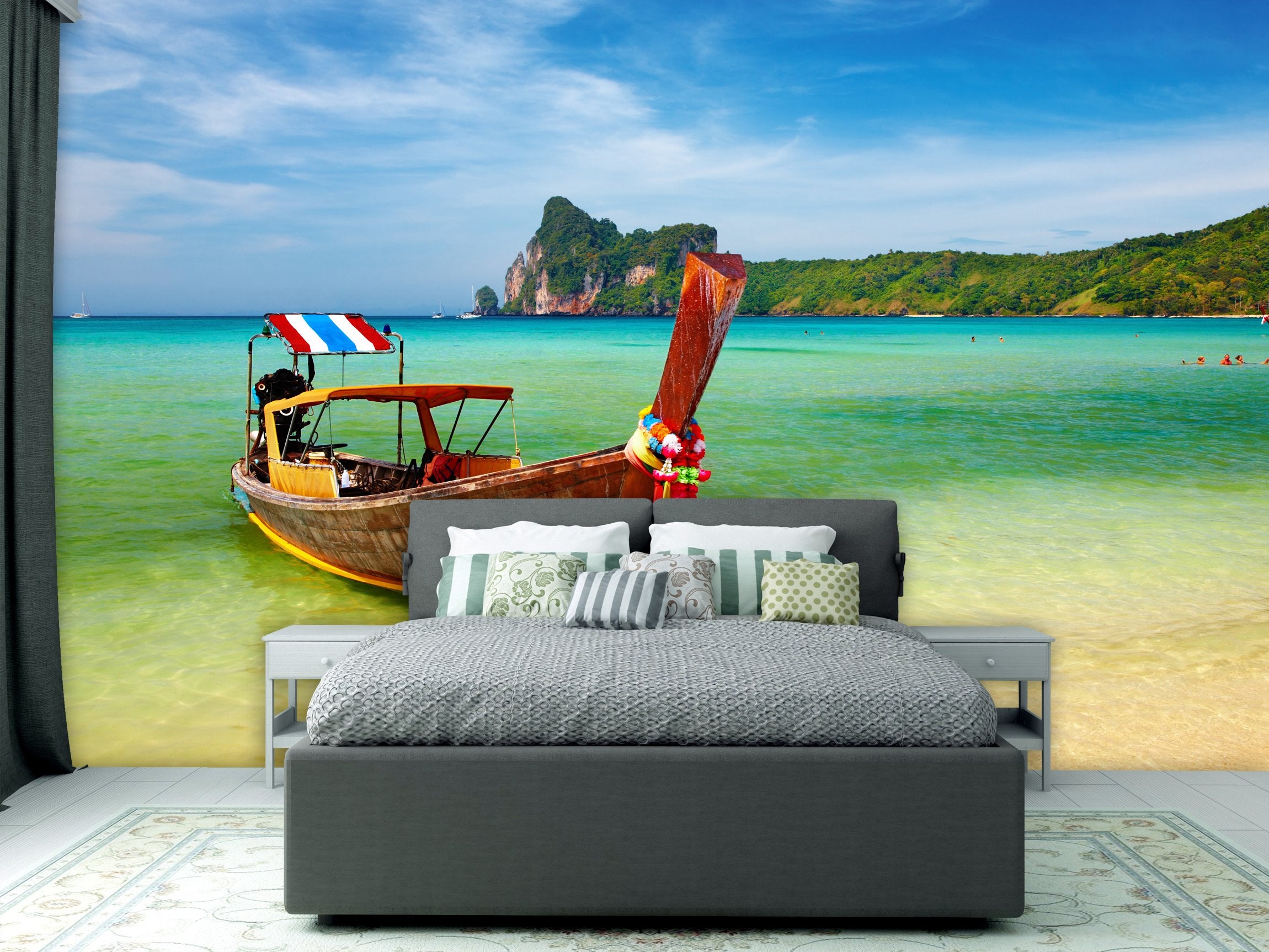 PVC Fototapete Tropical Beach Thailand - ECO Wandbild Selbstklebende Tapete - 3D Vinyl Wandsticker XXL SW314