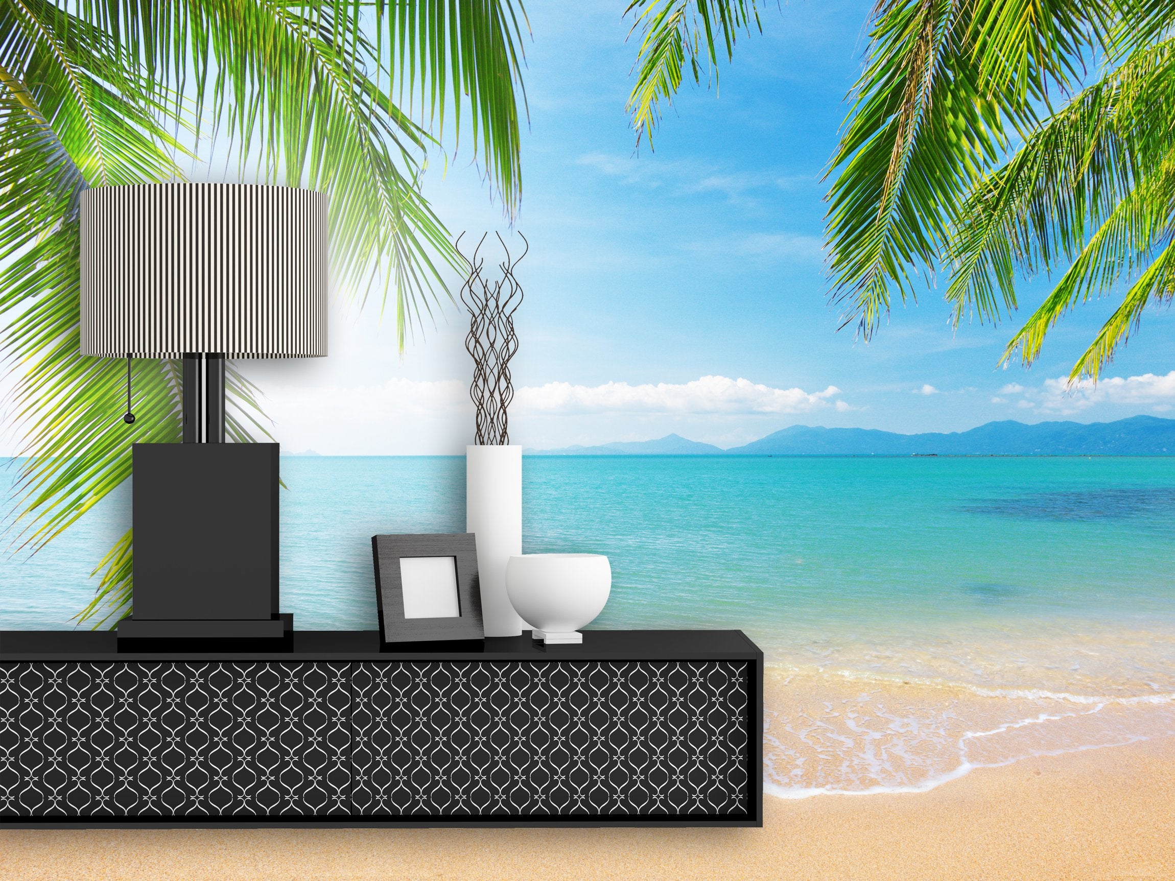 PVC Fototapete Palm – ECO Wandbild Selbstklebende Tapete – 3D Vinyl Wandsticker XXL SW067 - life-decor.de