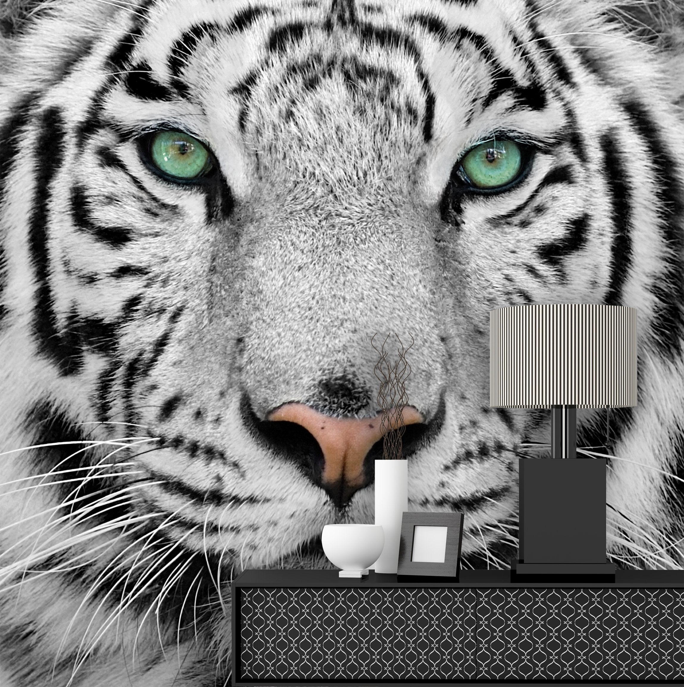 PVC Fototapete Tiger - ECO Wandbild Selbstklebende Tapete - 3D Vinyl Wandsticker XXL SW056