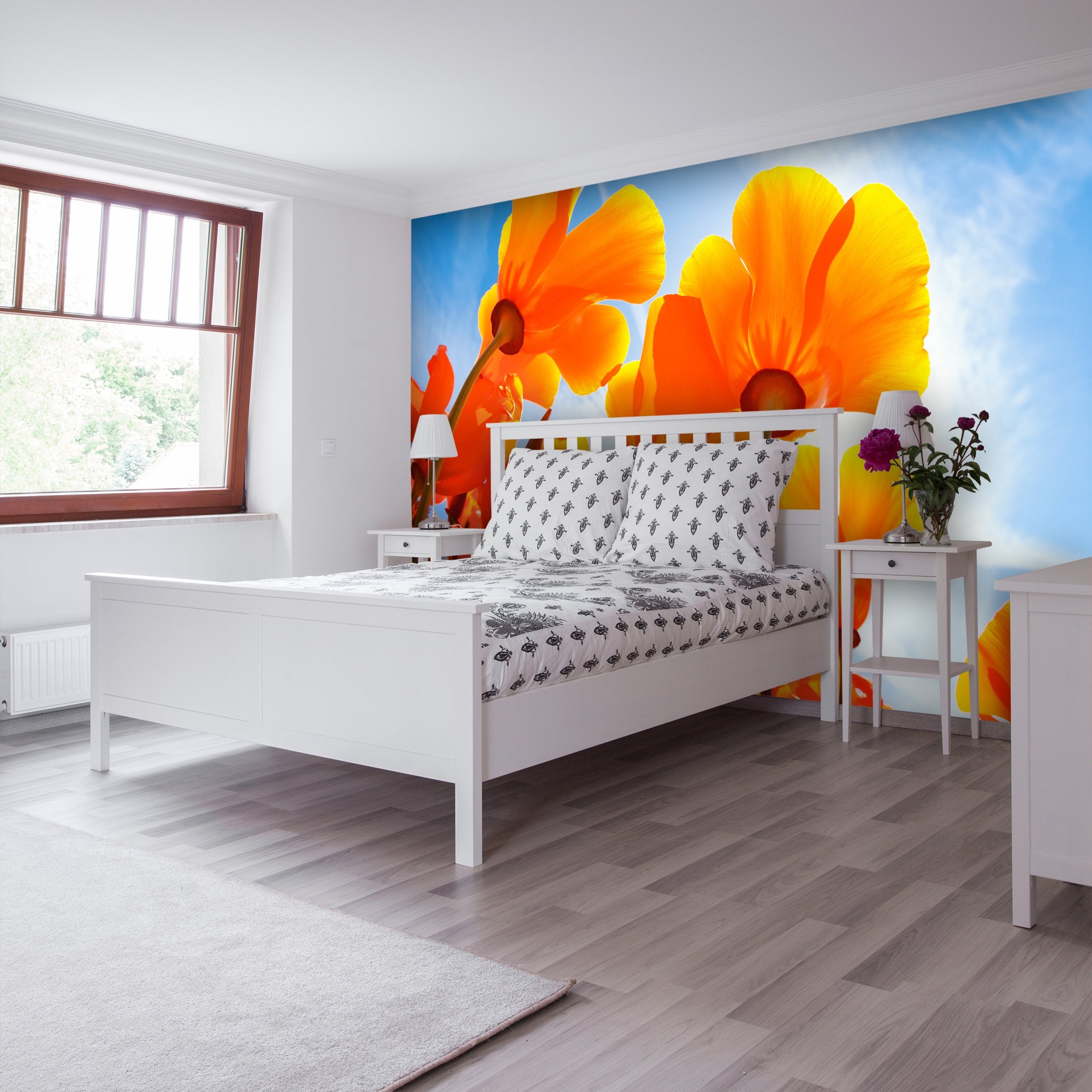 PVC Fototapete Spring Flowers - ECO Wandbild Selbstklebende Tapete - 3D Vinyl Wandsticker XXL SW095