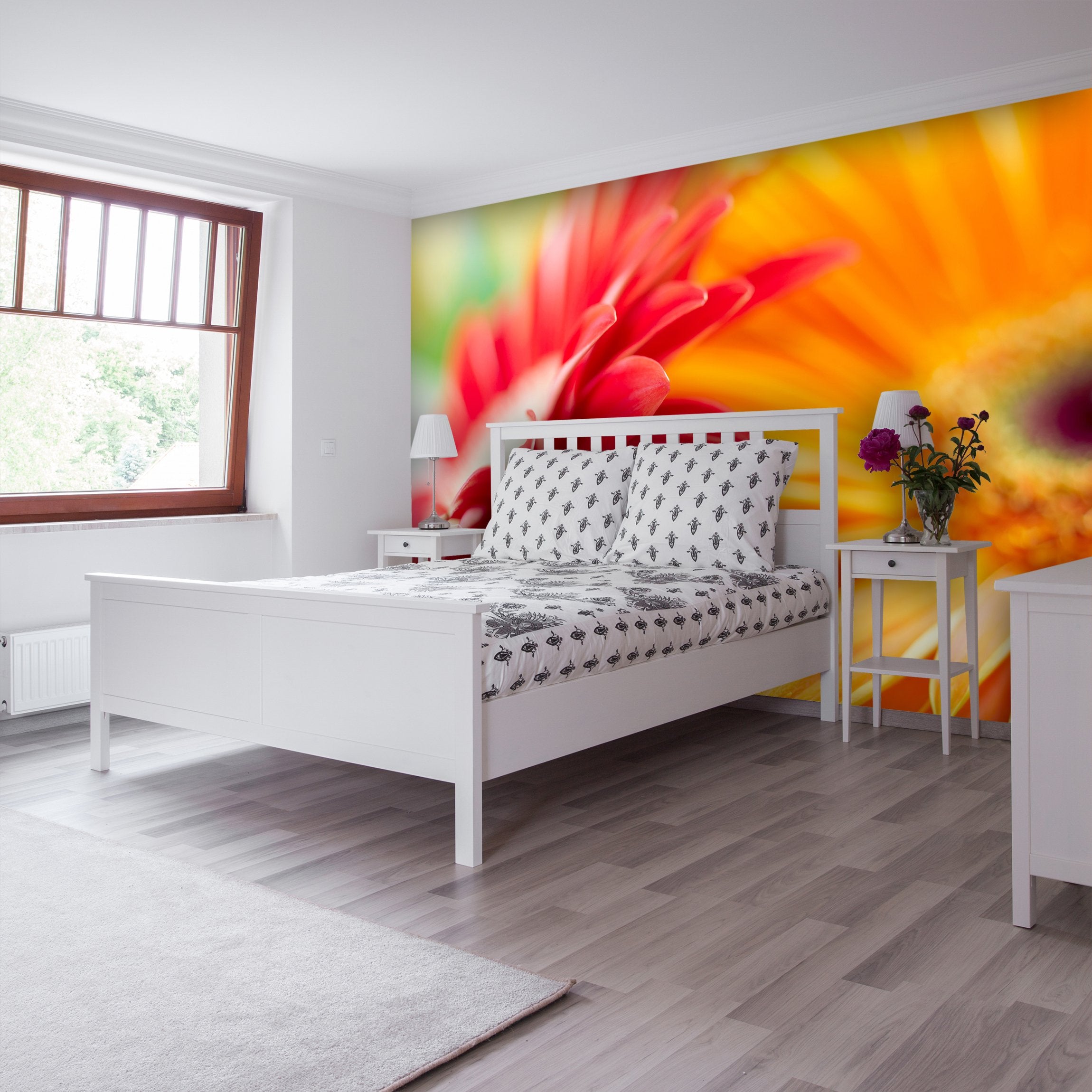 PVC Fototapete Yellow Daisy - ECO Wandbild Selbstklebende Tapete - 3D Vinyl Wandsticker XXL SW259
