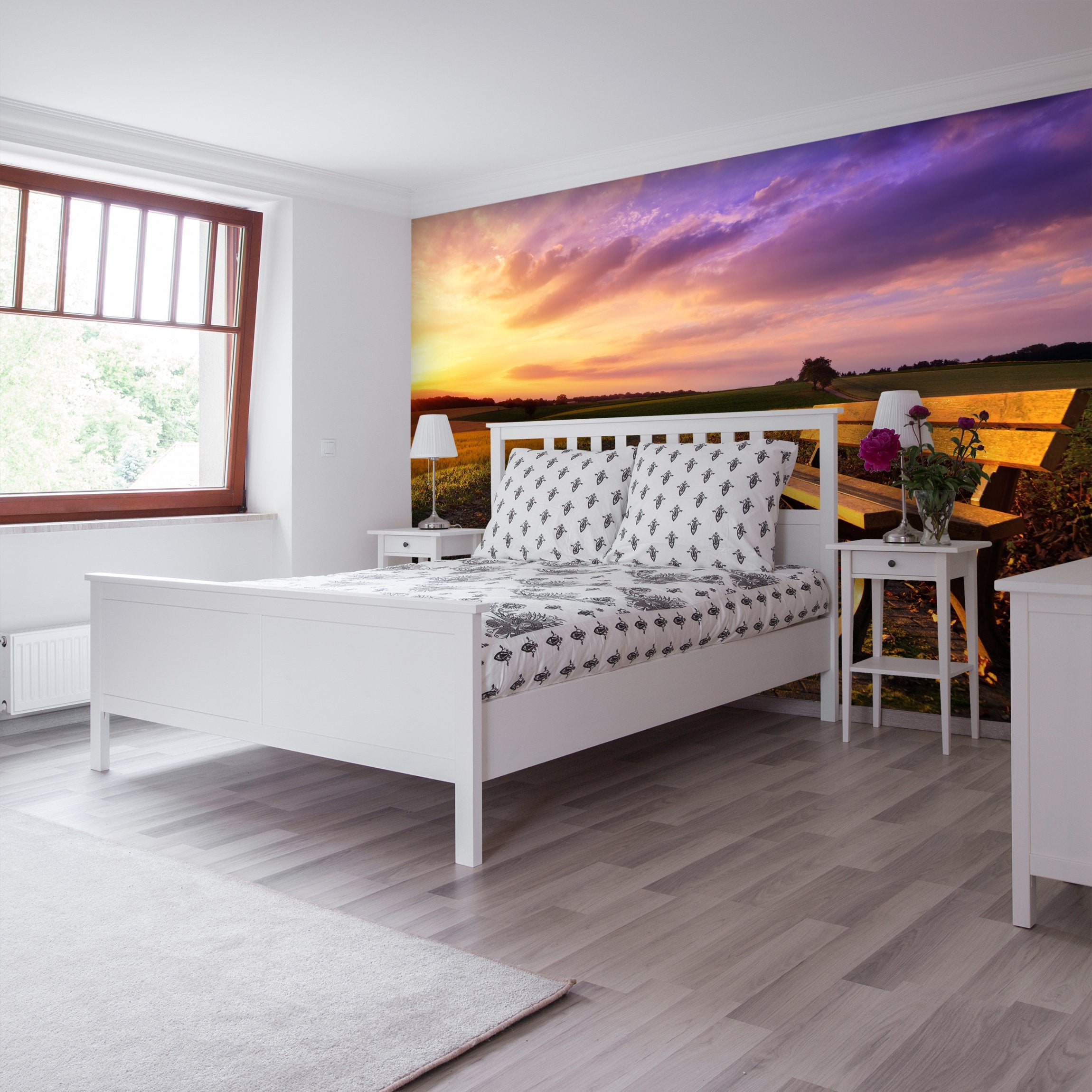 PVC Fototapete Colorful Sunset - ECO Wandbild Selbstklebende Tapete - 3D Vinyl Wandsticker XXL SW290