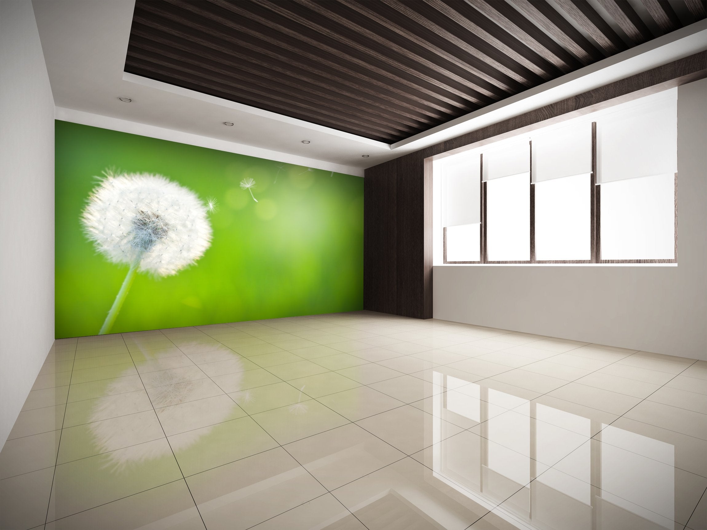 PVC Fototapete Spring Dandelion - ECO Wandbild Selbstklebende Tapete - 3D Vinyl Wandsticker XXL SW072