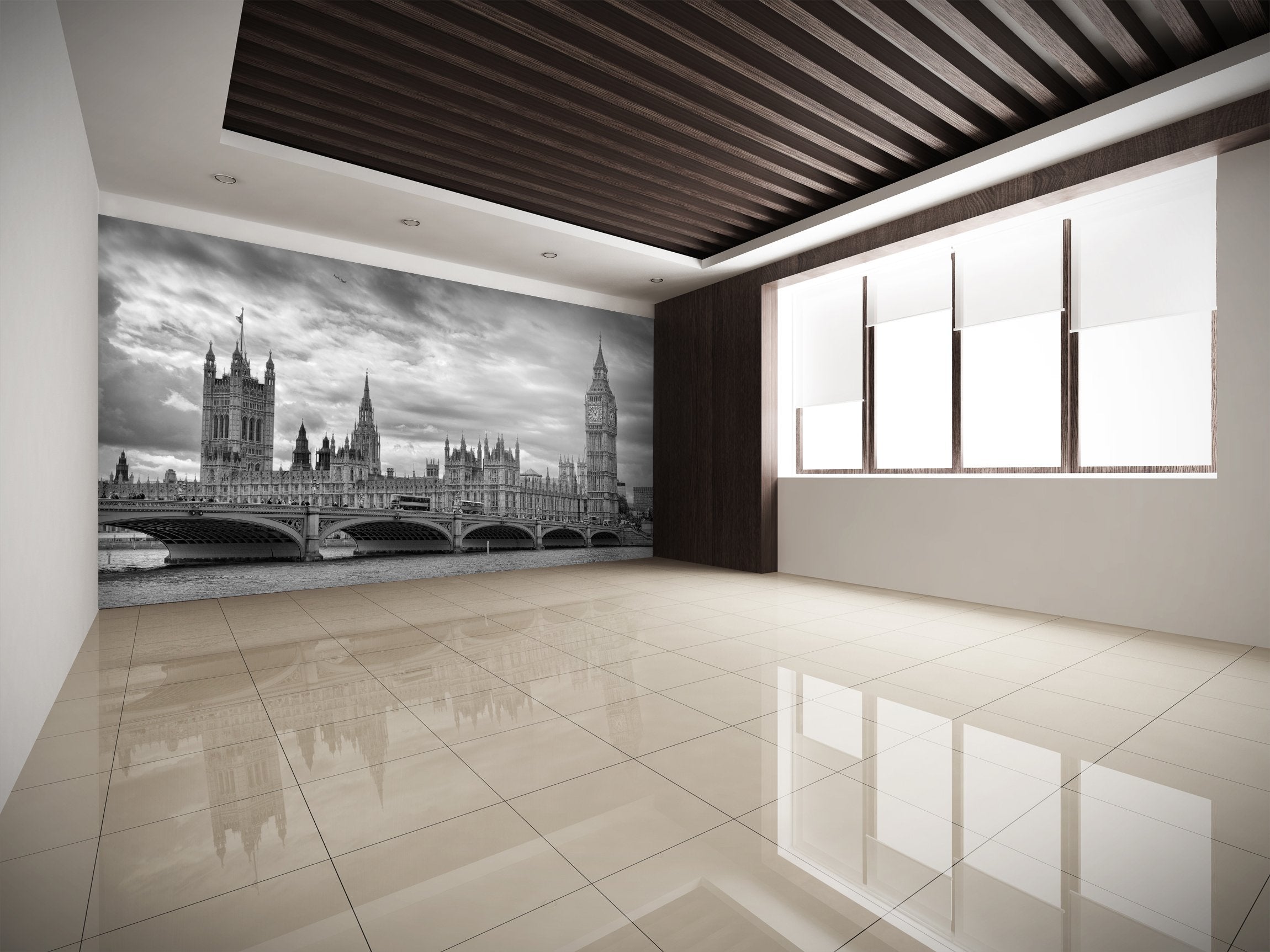 PVC Fototapete London - ECO Wandbild Selbstklebende Tapete - 3D Vinyl Wandsticker XXL SW275
