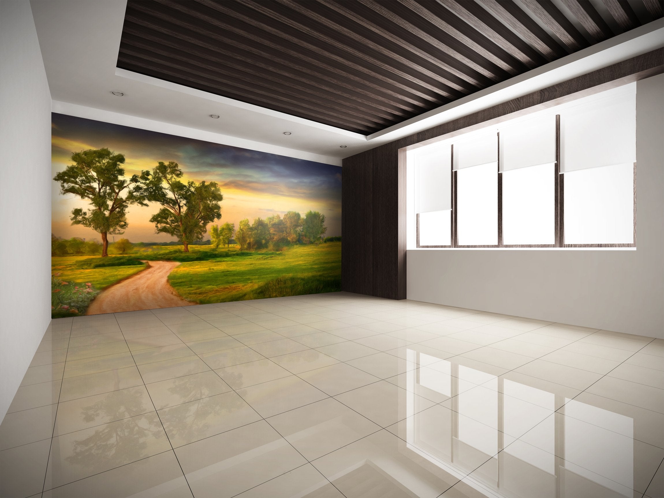 PVC Fototapete Painting - ECO Wandbild Selbstklebende Tapete - 3D Vinyl Wandsticker XXL SW229