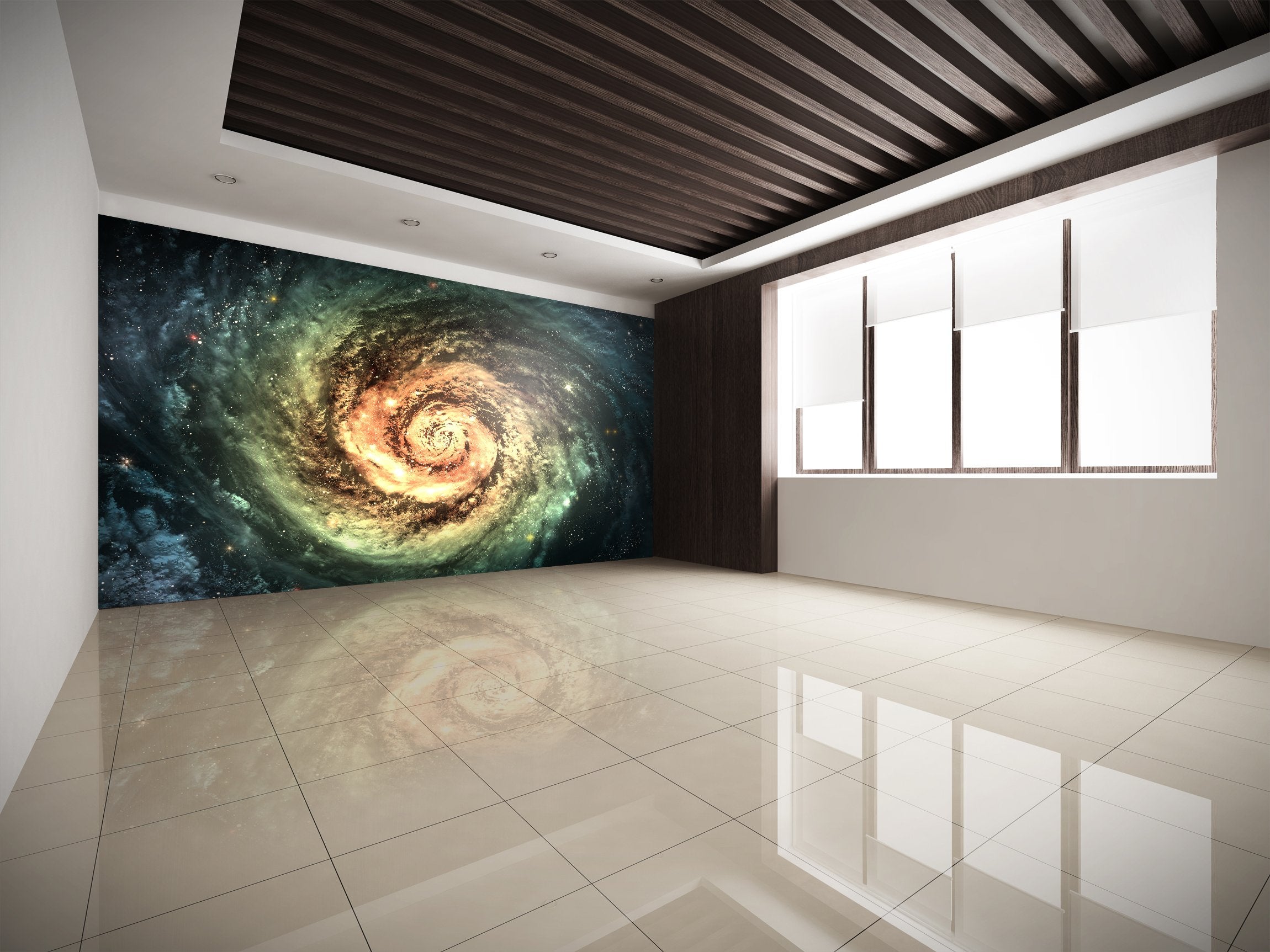 PVC Fototapete Spiral Galaxy - ECO Wandbild Selbstklebende Tapete - 3D Vinyl Wandsticker XXL SW047