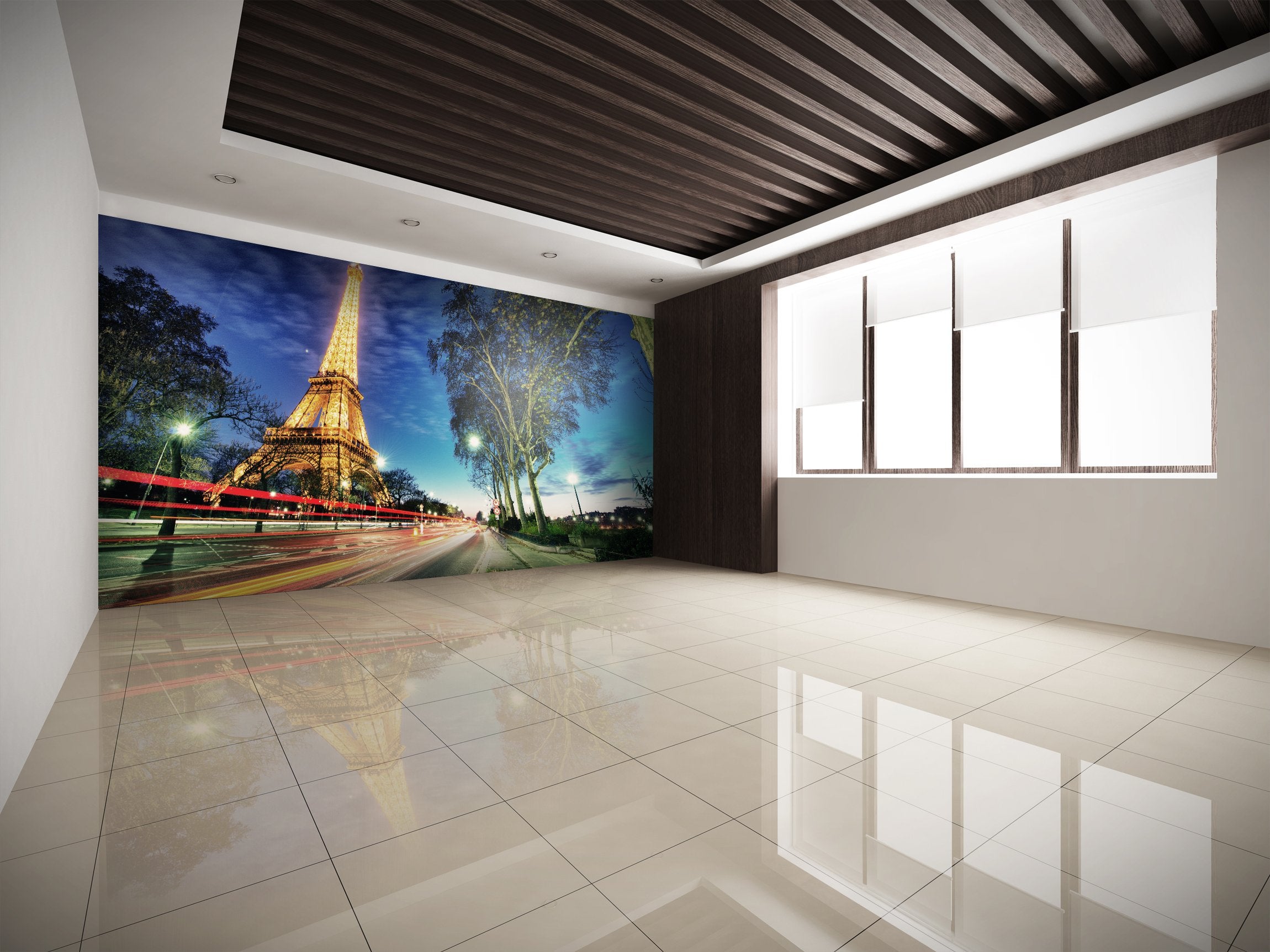 PVC Fototapete Eiffel Tower - ECO Wandbild Selbstklebende Tapete - 3D Vinyl Wandsticker XXL SW108