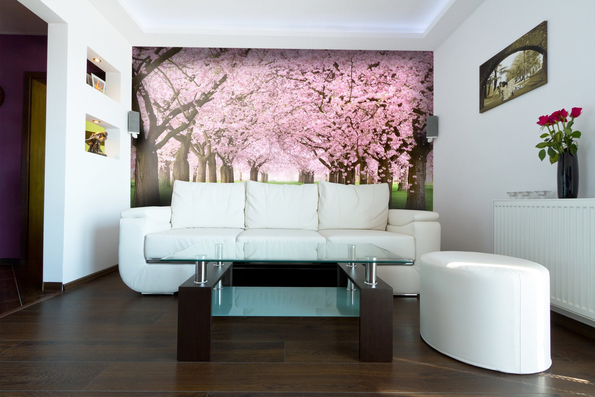 PVC Fototapete Cherry Trees - ECO Wandbild Selbstklebende Tapete - 3D Vinyl Wandsticker XXL SW019