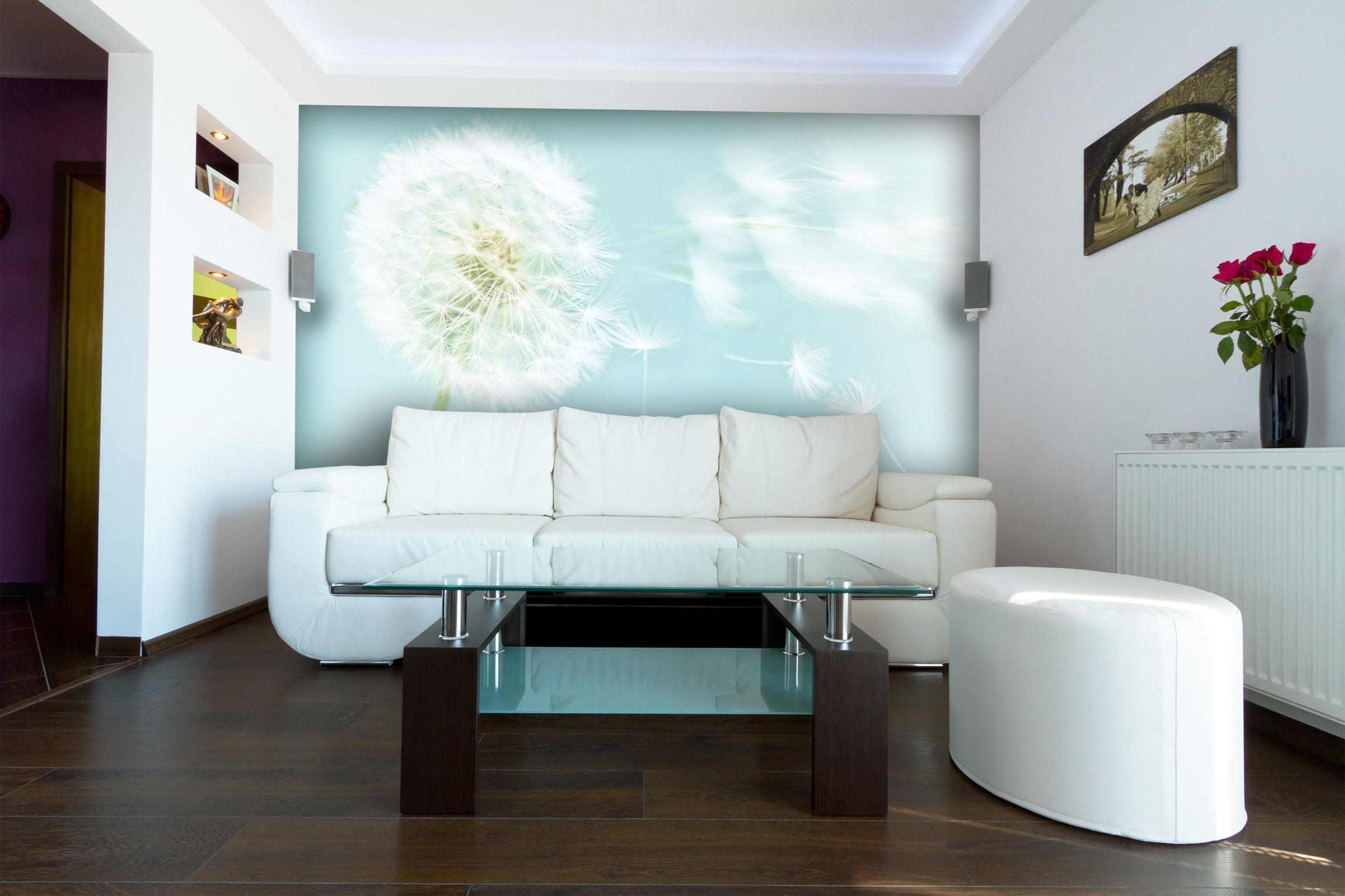 PVC Fototapete Dandelion - ECO Wandbild Selbstklebende Tapete - 3D Vinyl Wandsticker XXL SW071