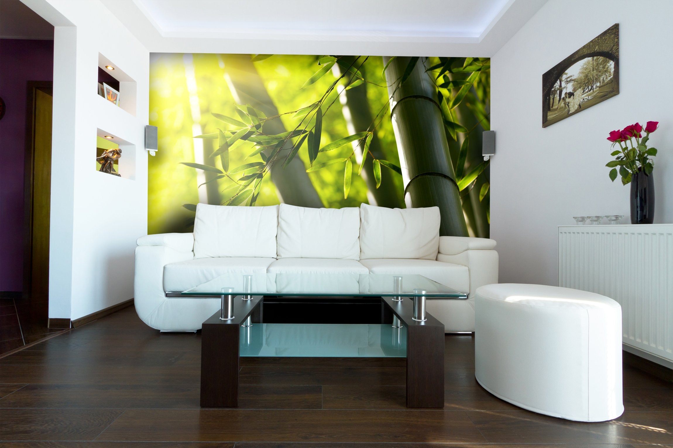PVC Fototapete Bamboo Forest - ECO Wandbild Selbstklebende Tapete - 3D Vinyl Wandsticker XXL SW085
